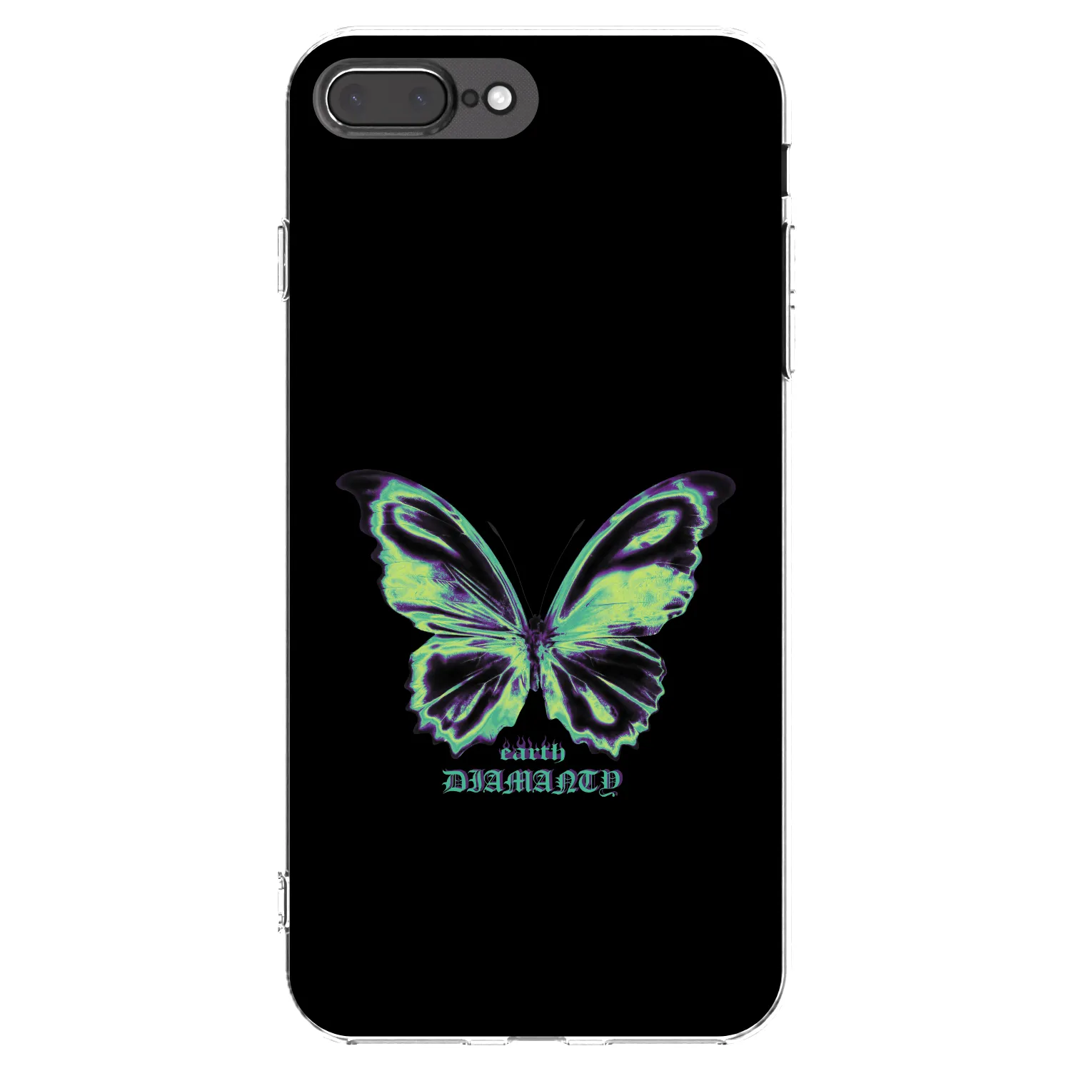 Picasee silikonska prozirna maskica za Apple iPhone 7 Plus - Diamanty Blue