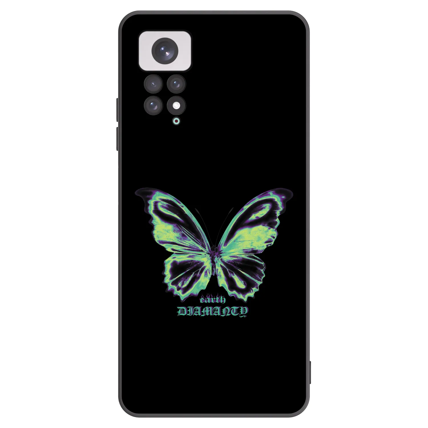 Picasee crna silikonska maskica za Xiaomi Redmi Note 11 - Diamanty Blue