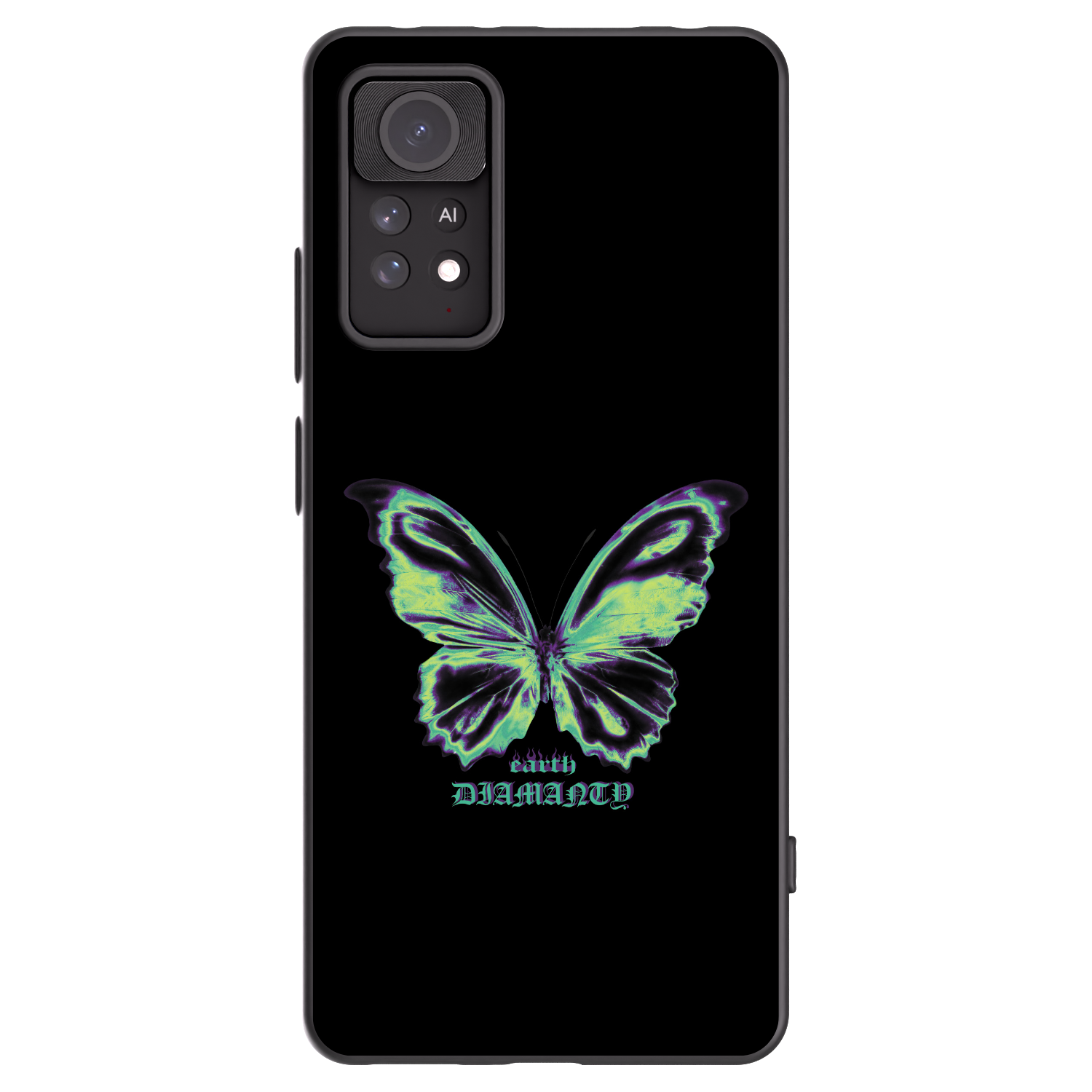 Picasee crna silikonska maskica za Xiaomi Redmi Note 11 Pro - Diamanty Blue