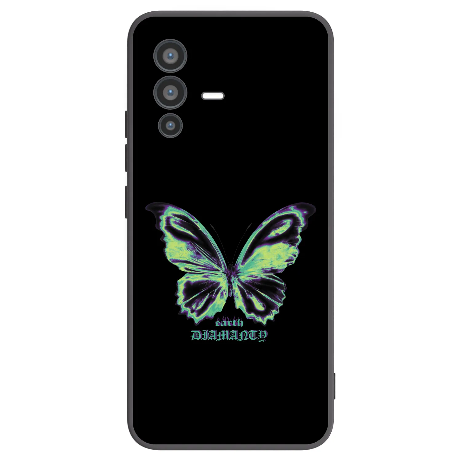 Picasee crna silikonska maskica za Vivo V23 5G - Diamanty Blue