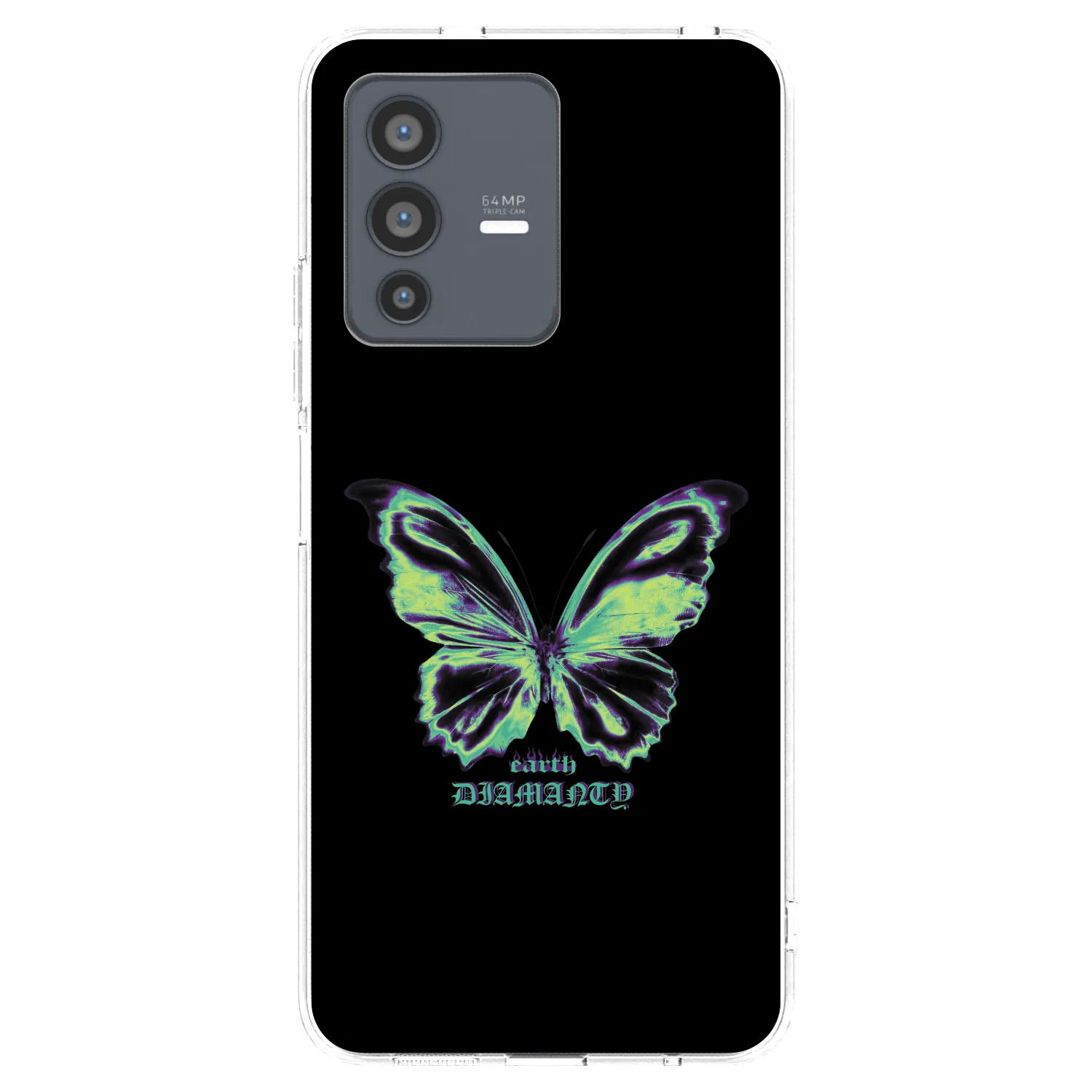 Picasee silikonska prozirna maskica za Vivo V23 5G - Diamanty Blue