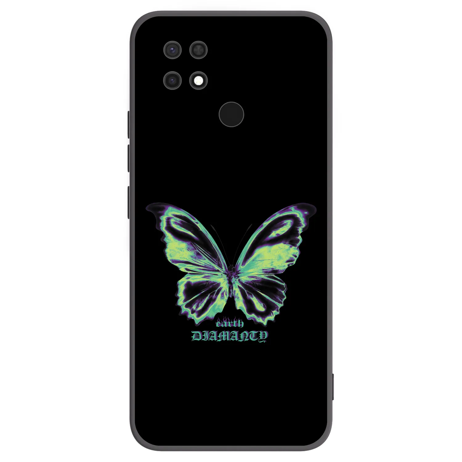 Picasee crna silikonska maskica za Xiaomi Redmi 10C - Diamanty Blue