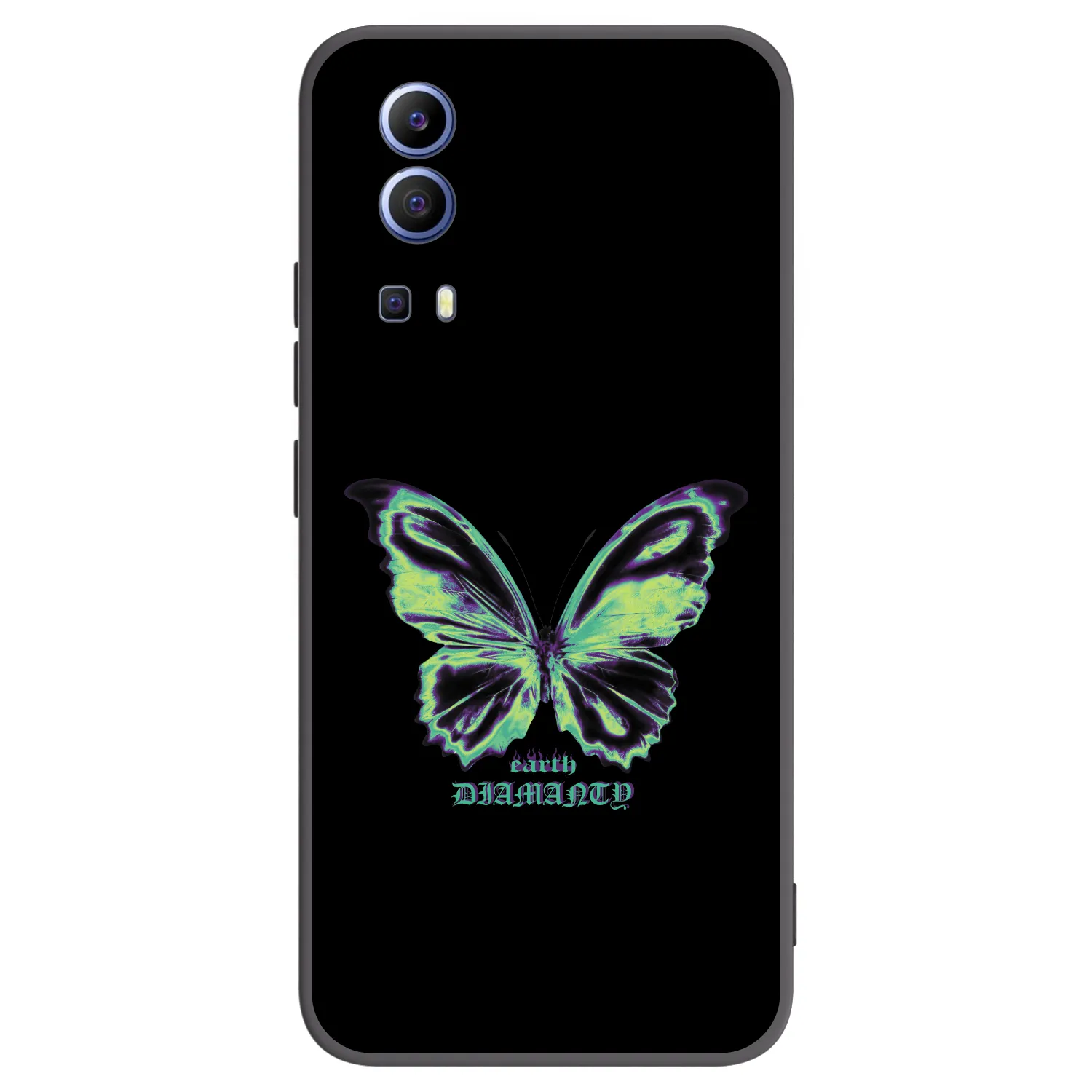 Picasee crna silikonska maskica za Vivo Y52 5G - Diamanty Blue