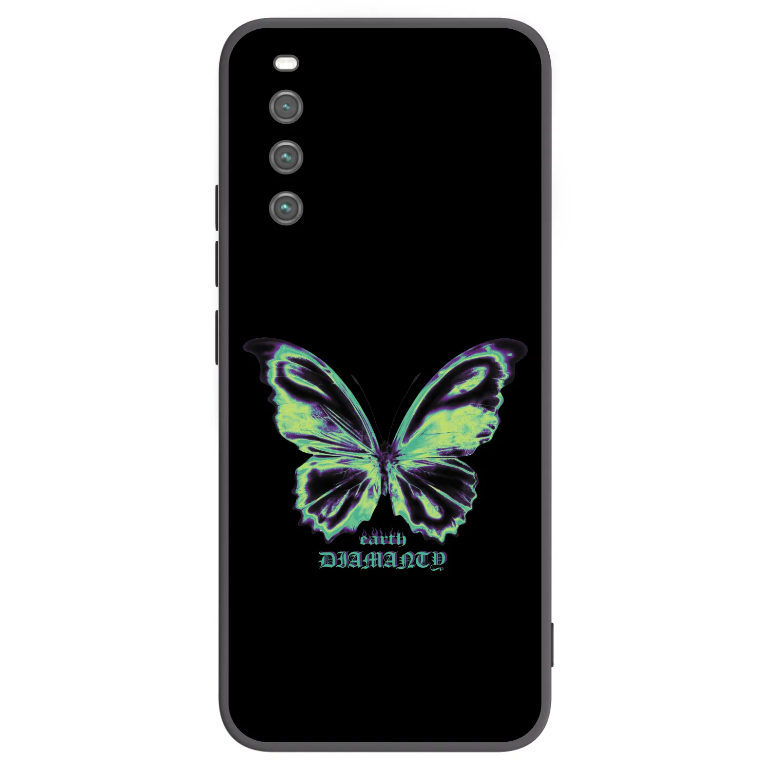Picasee crna silikonska maskica za Sony Xperia 10 IV 5G - Diamanty Blue