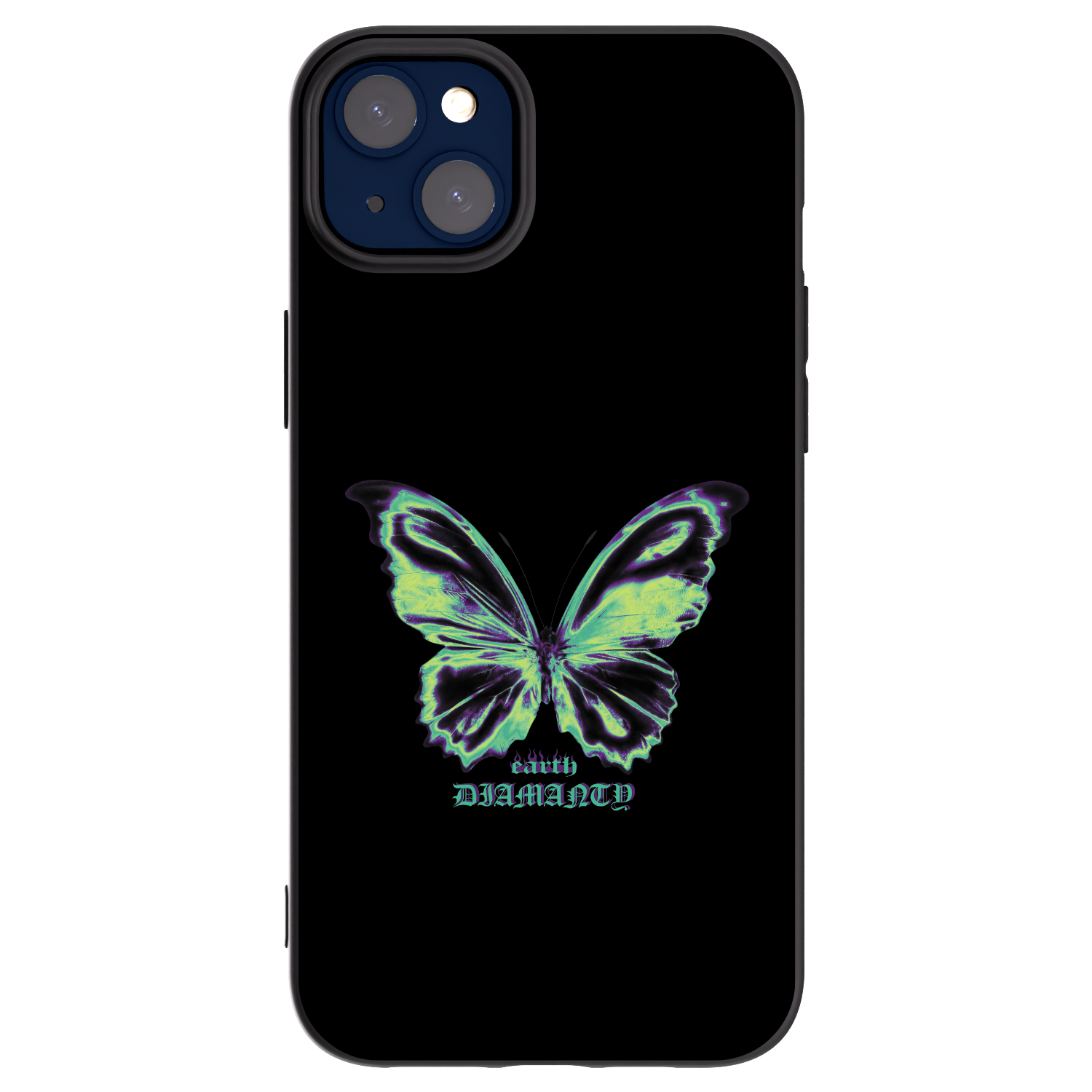 Picasee crna silikonska maskica za Apple iPhone 14 Plus - Diamanty Blue