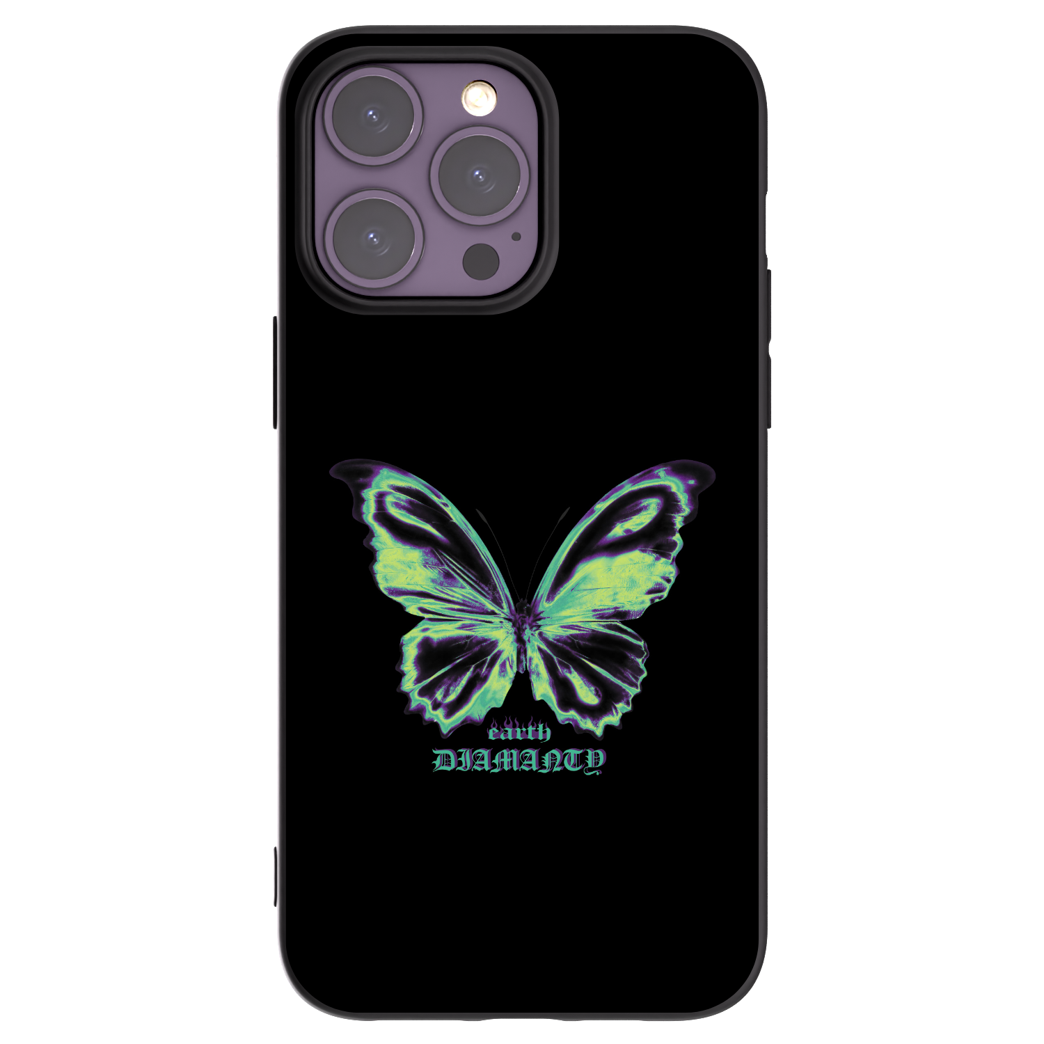 Picasee crna silikonska maskica za Apple iPhone 14 Pro Max - Diamanty Blue