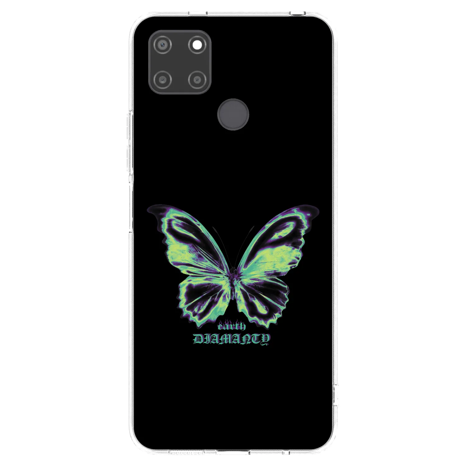 Picasee silikonska prozirna maskica za Realme C21Y - Diamanty Blue