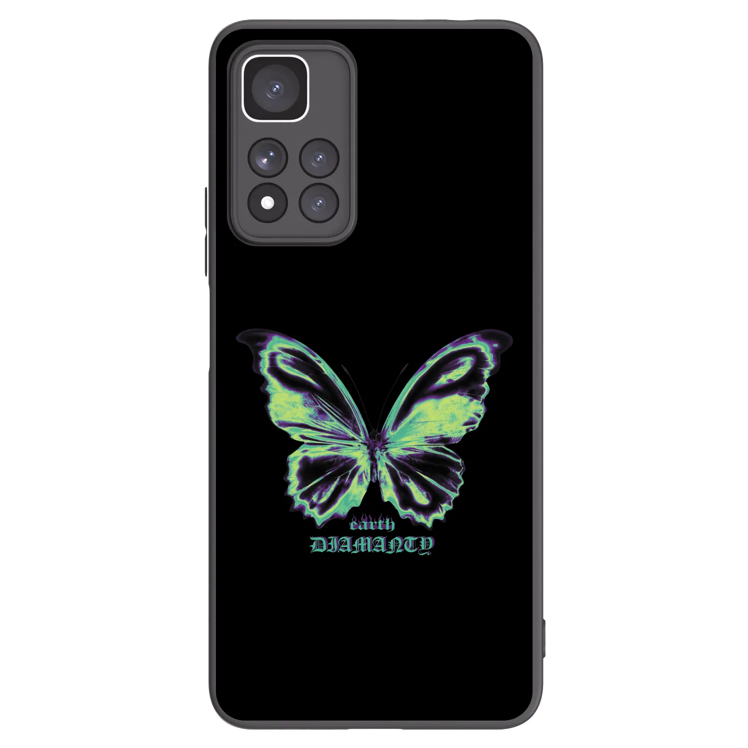 Picasee crna silikonska maskica za Xiaomi Redmi Note 11 Pro+ 5G - Diamanty Blue