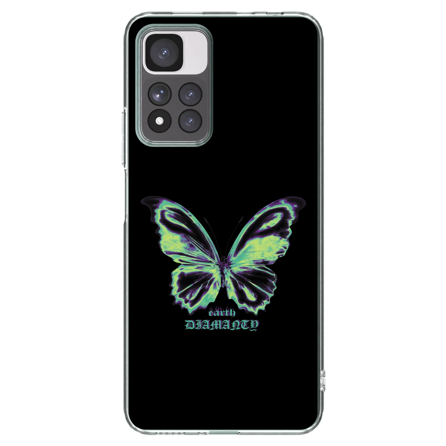 Picasee silikonska prozirna maskica za Xiaomi Redmi Note 11 Pro+ 5G - Diamanty Blue