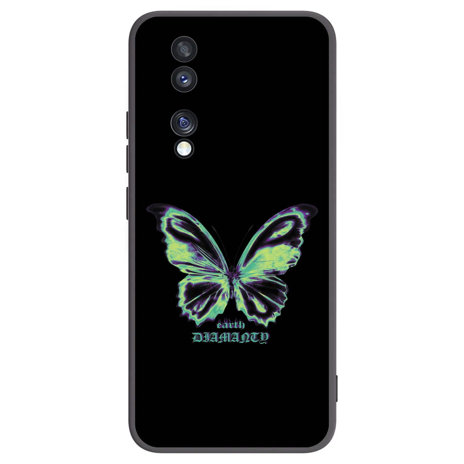 Picasee crna silikonska maskica za Honor 70 - Diamanty Blue