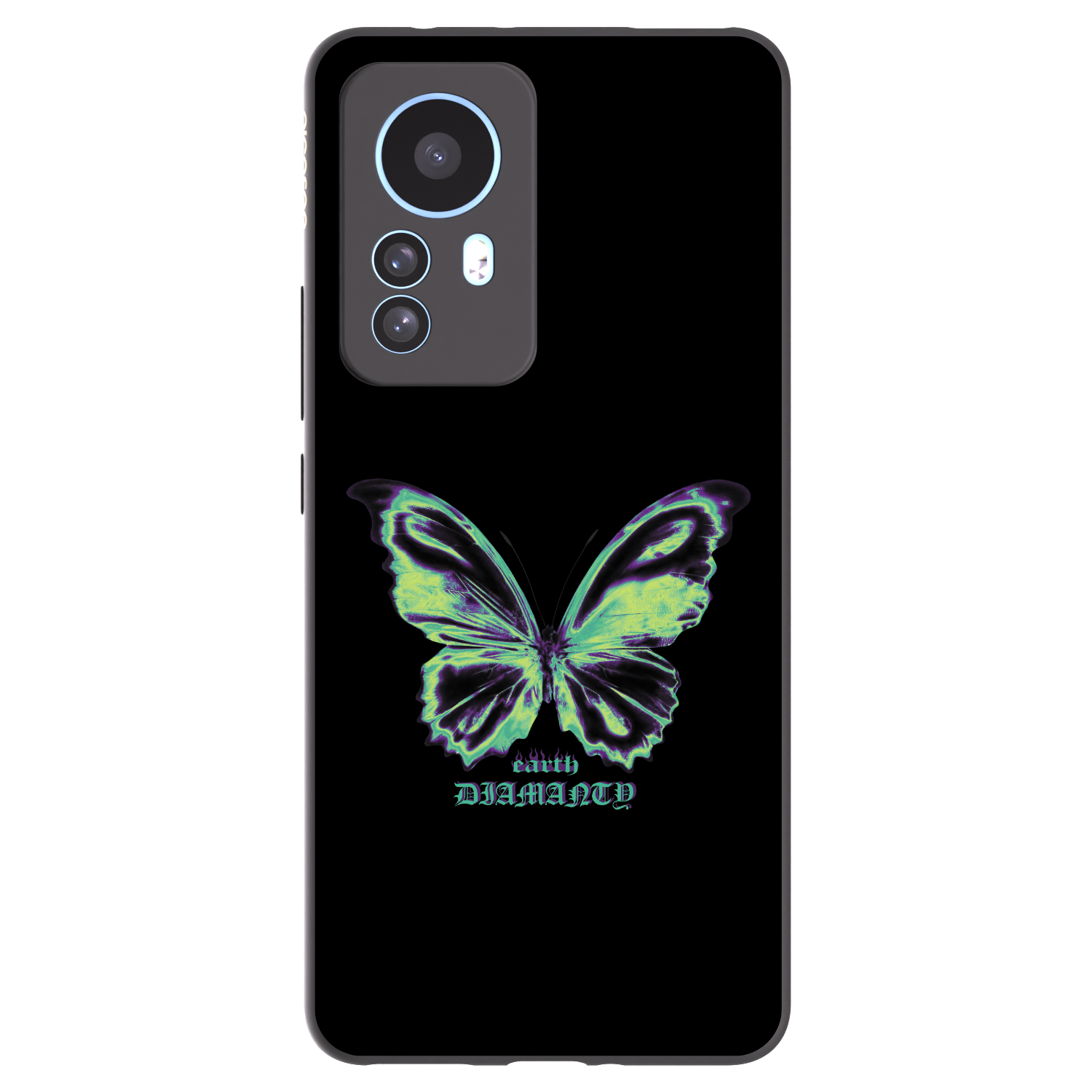 Picasee crna silikonska maskica za Xiaomi 12T - Diamanty Blue