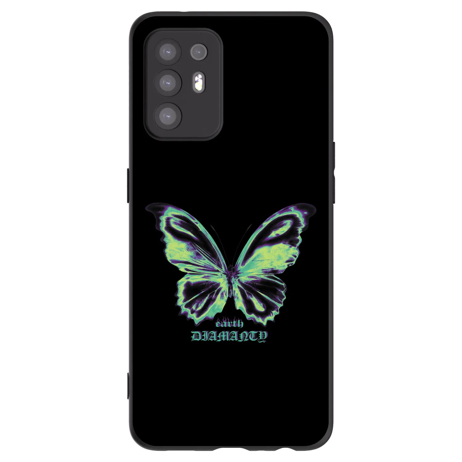 Picasee crna silikonska maskica za OPPO A94 5G - Diamanty Blue