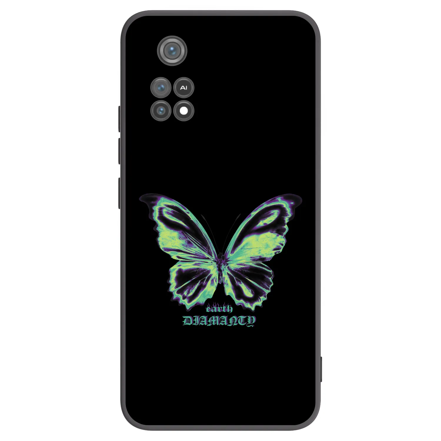 Picasee crna silikonska maskica za Xiaomi Poco M4 Pro - Diamanty Blue