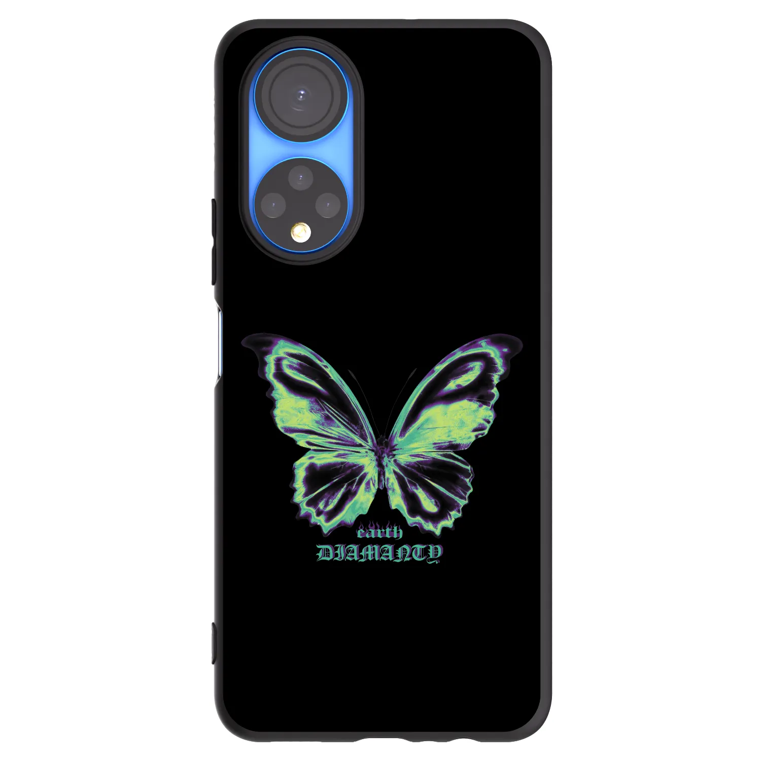 Picasee crna silikonska maskica za Honor X7 - Diamanty Blue