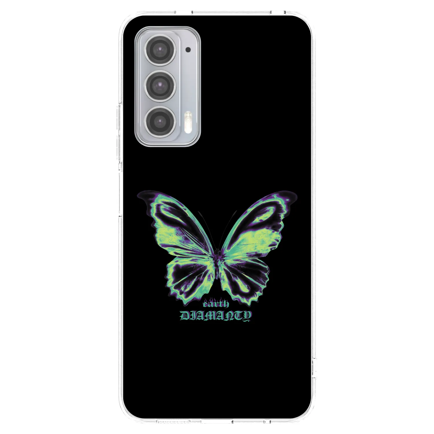 Picasee silikonska prozirna maskica za Motorola Edge 20 - Diamanty Blue