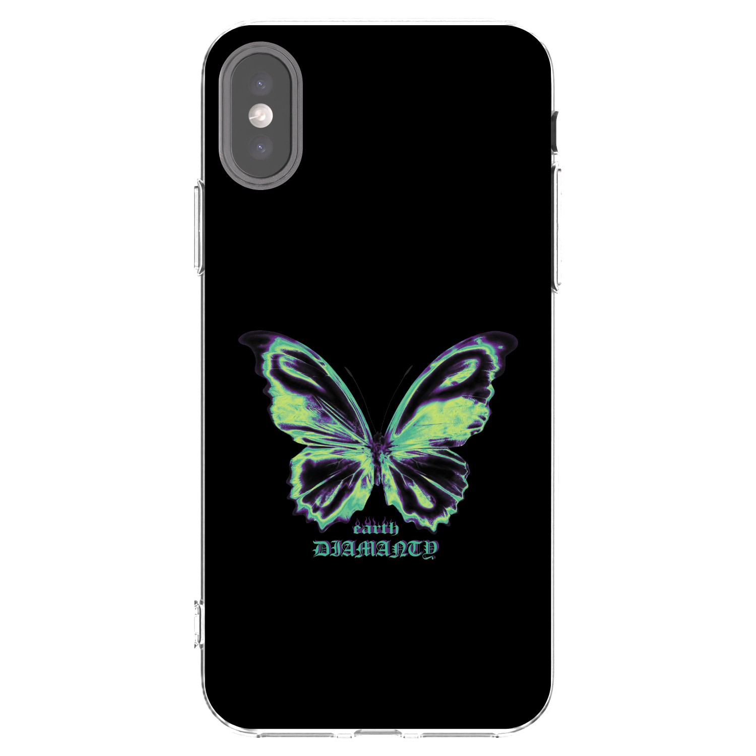Picasee silikonska prozirna maskica za Apple iPhone X/XS - Diamanty Blue