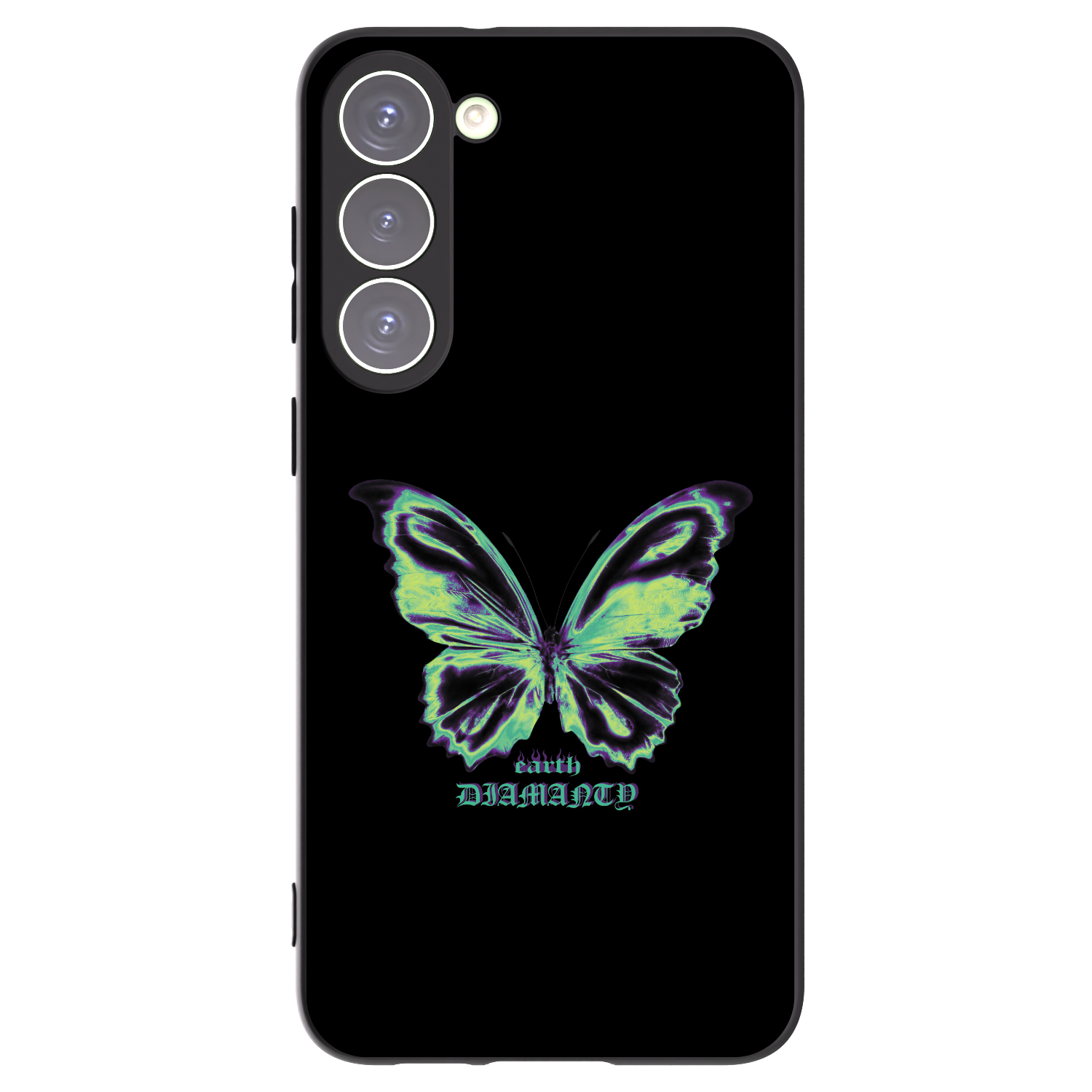 Picasee crna silikonska maskica za Samsung Galaxy S23+ 5G - Diamanty Blue