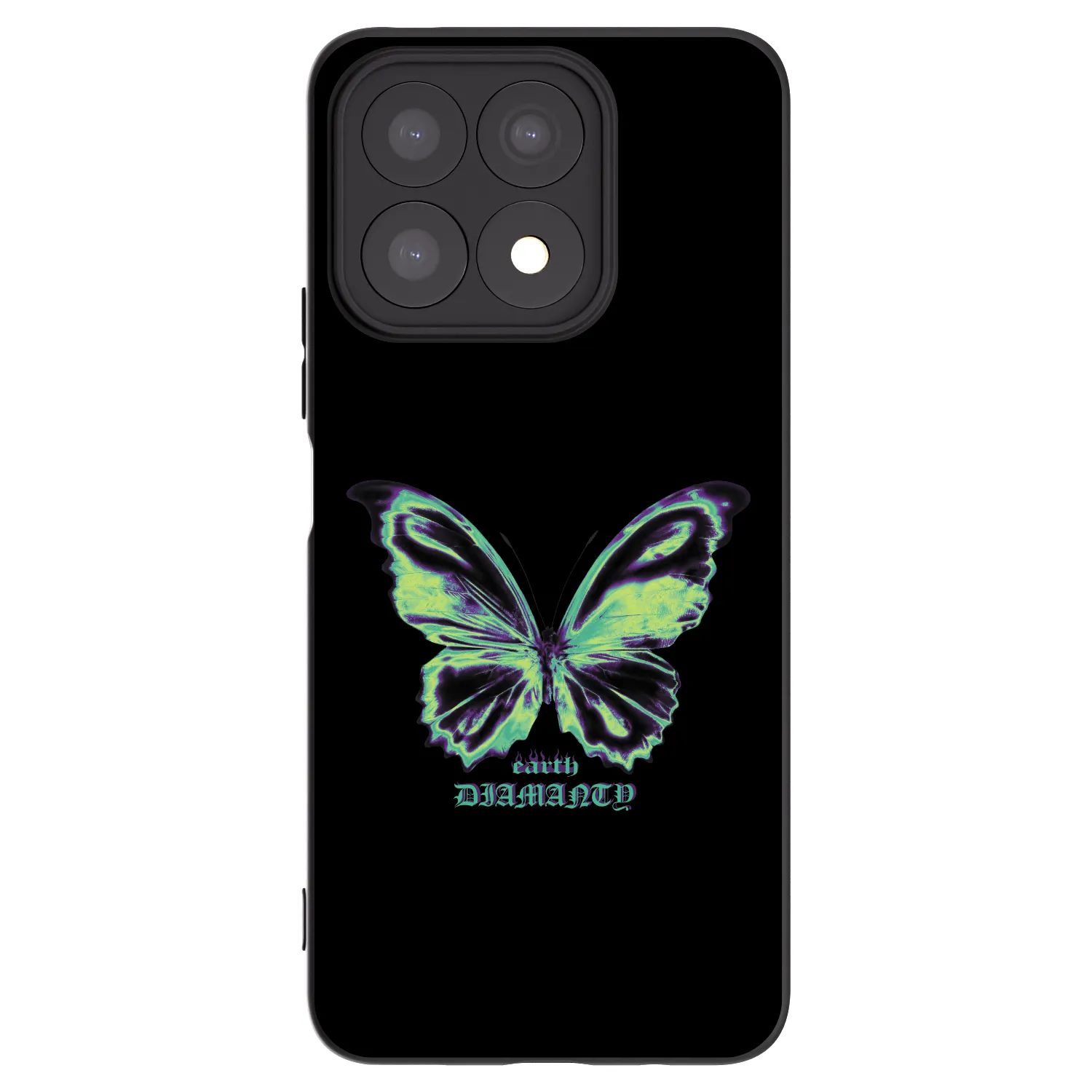 Picasee crna silikonska maskica za Honor X8a - Diamanty Blue