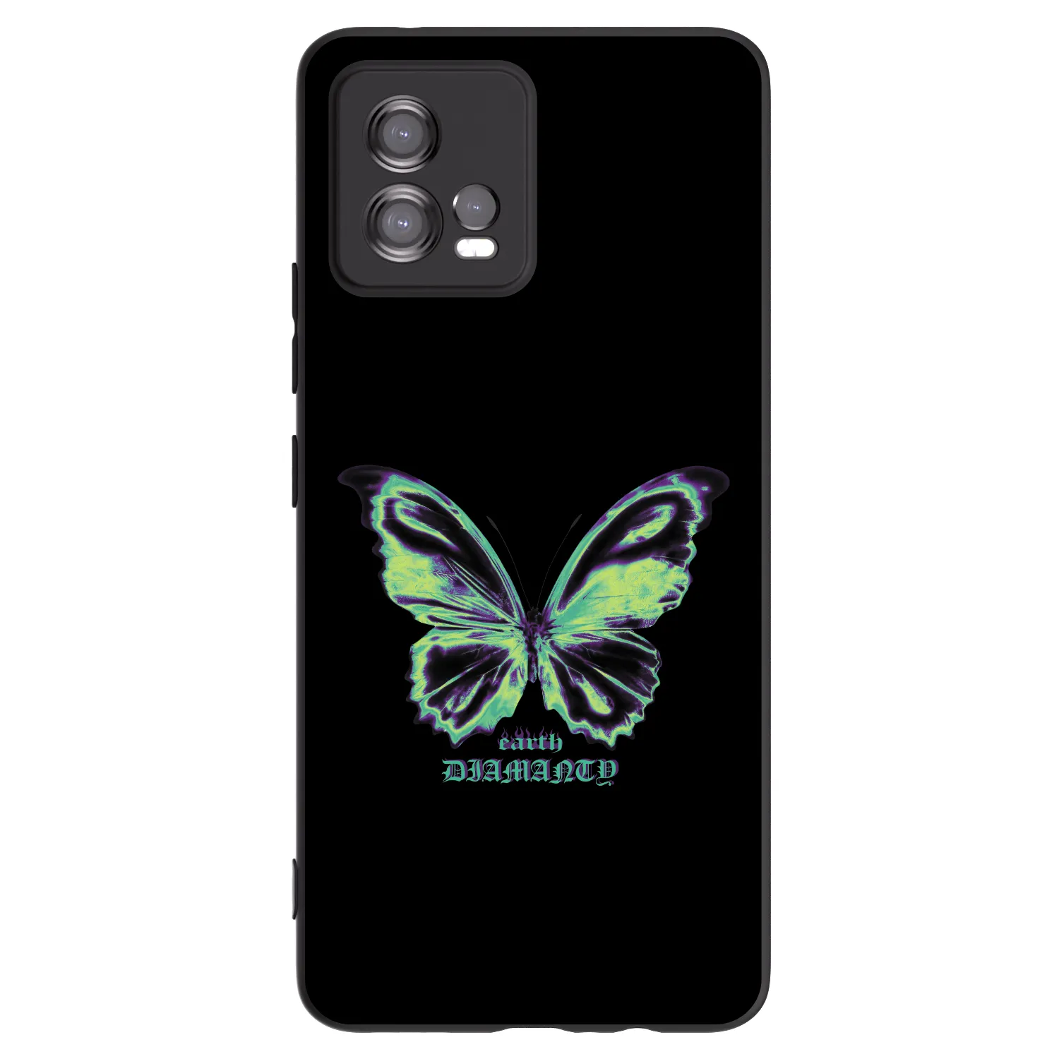 Picasee crna silikonska maskica za Motorola Moto G72 - Diamanty Blue