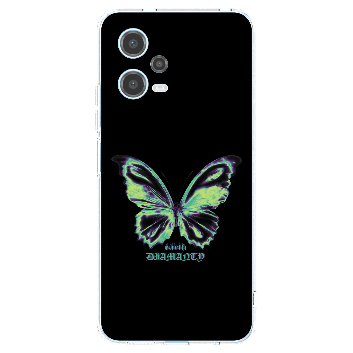 Picasee silikonska prozirna maskica za Xiaomi Redmi Note 12 5G - Diamanty Blue