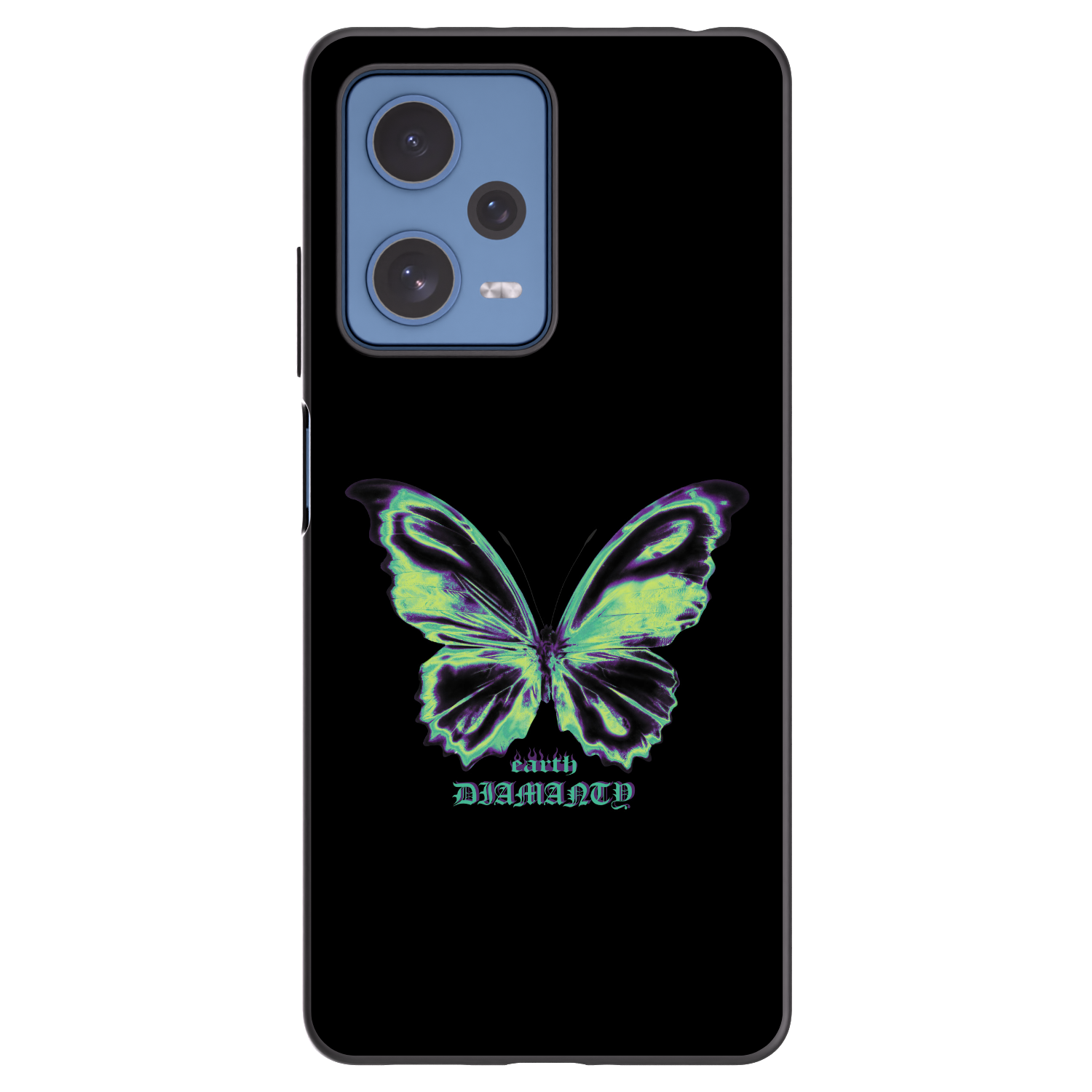 Picasee crna silikonska maskica za Xiaomi Redmi Note 12 Pro 5G - Diamanty Blue