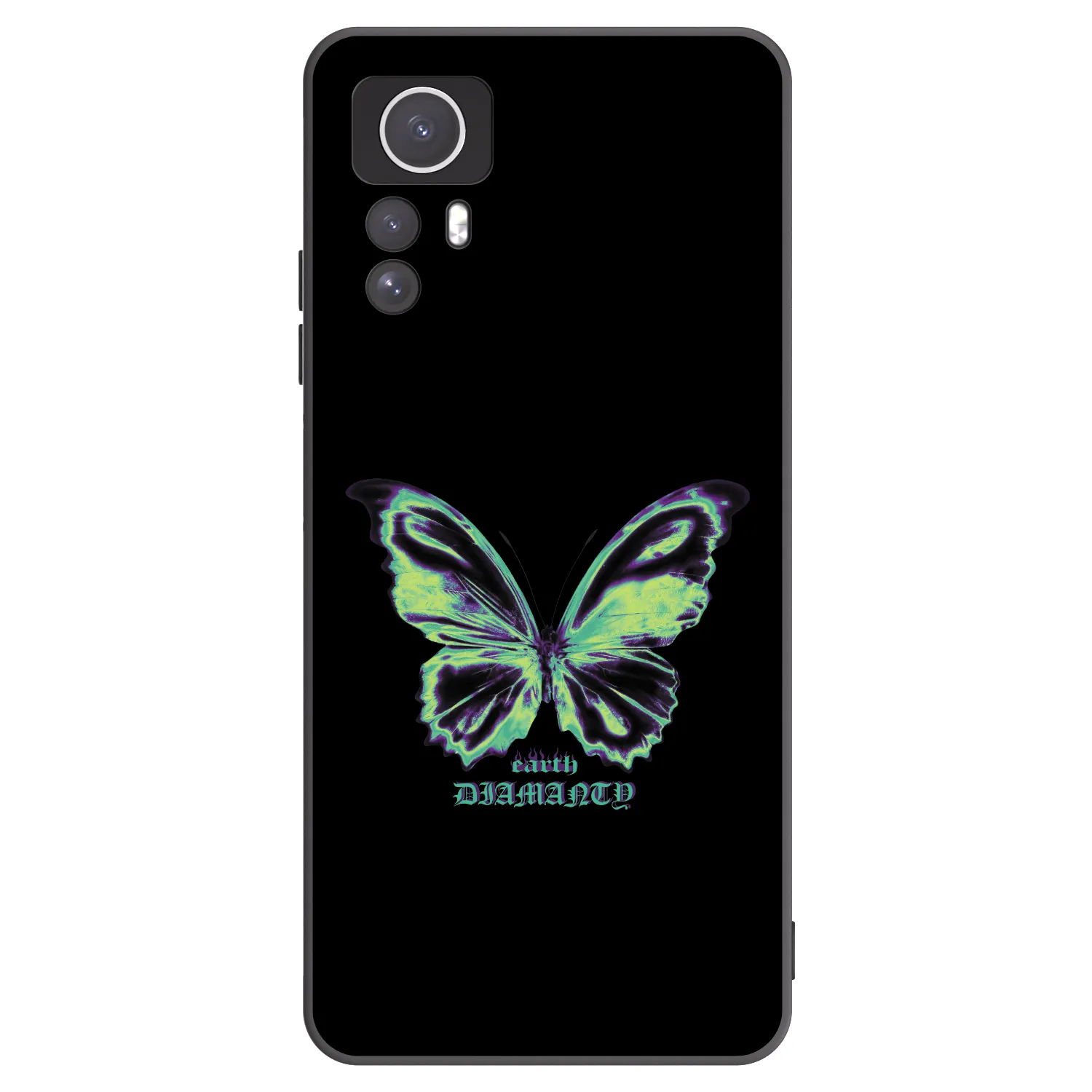 Picasee crna silikonska maskica za Xiaomi Redmi Note 12S - Diamanty Blue