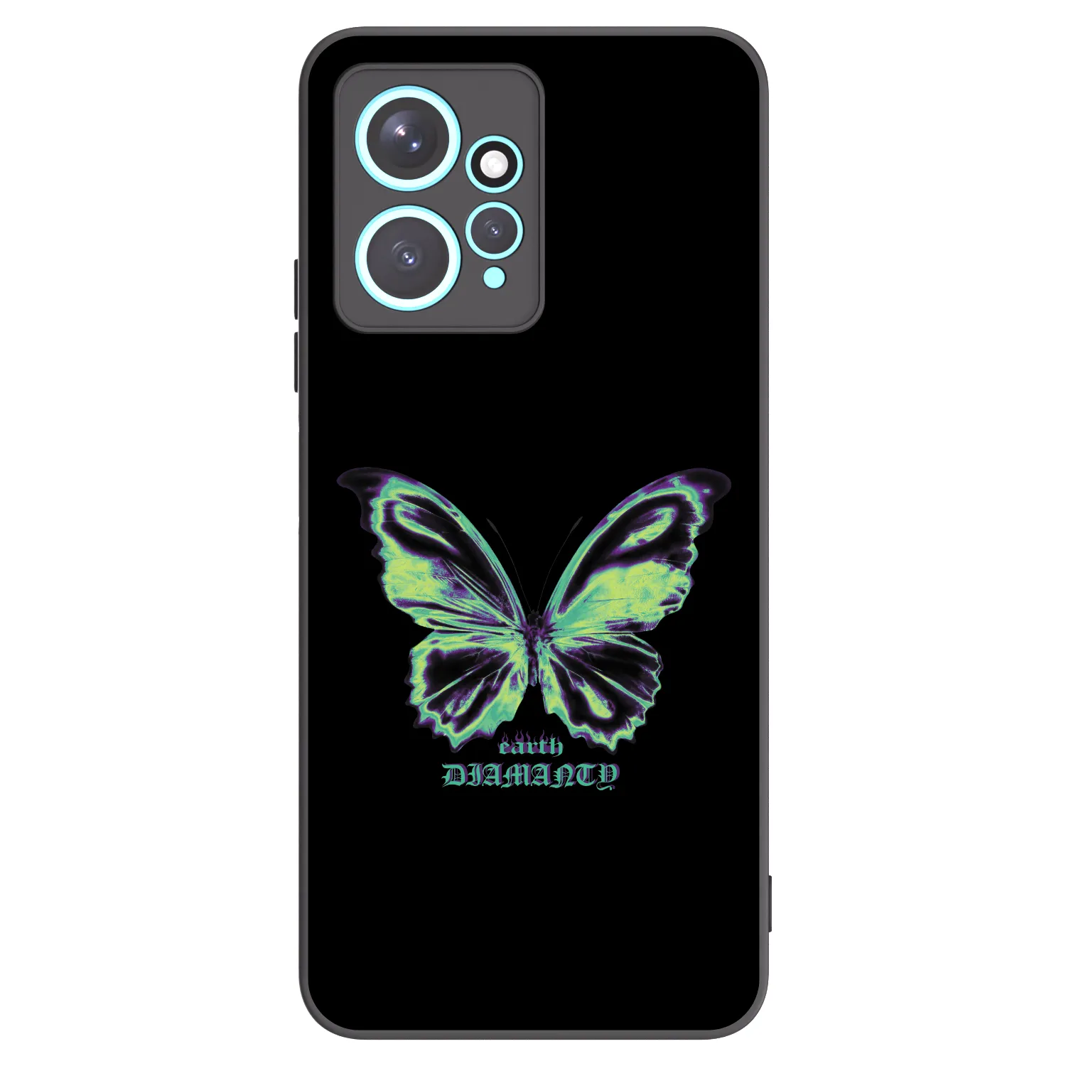 Picasee crna silikonska maskica za Xiaomi Redmi Note 12 4G - Diamanty Blue