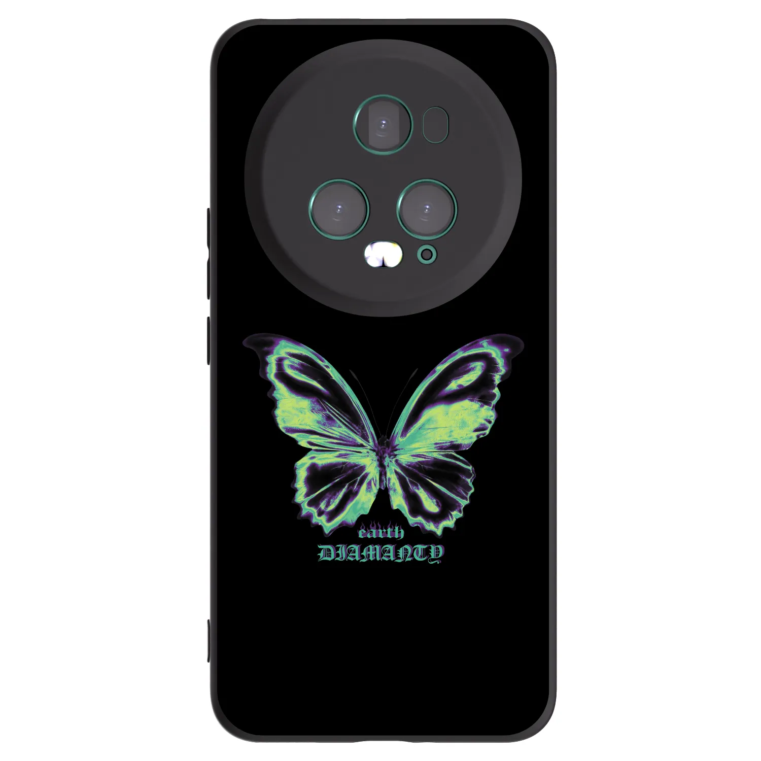 Picasee crna silikonska maskica za Honor Magic5 Pro - Diamanty Blue