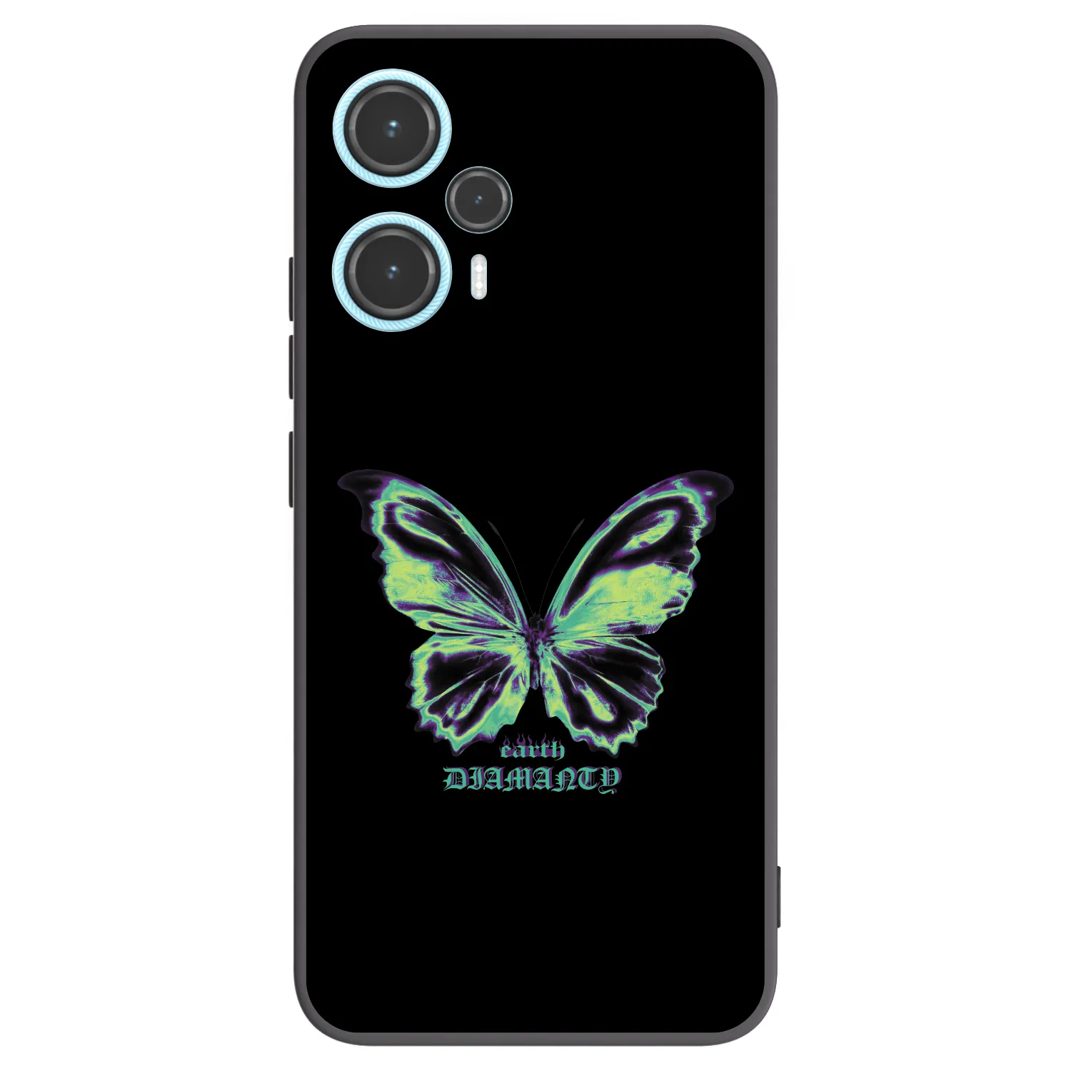 Picasee crna silikonska maskica za Xiaomi Poco F5 - Diamanty Blue