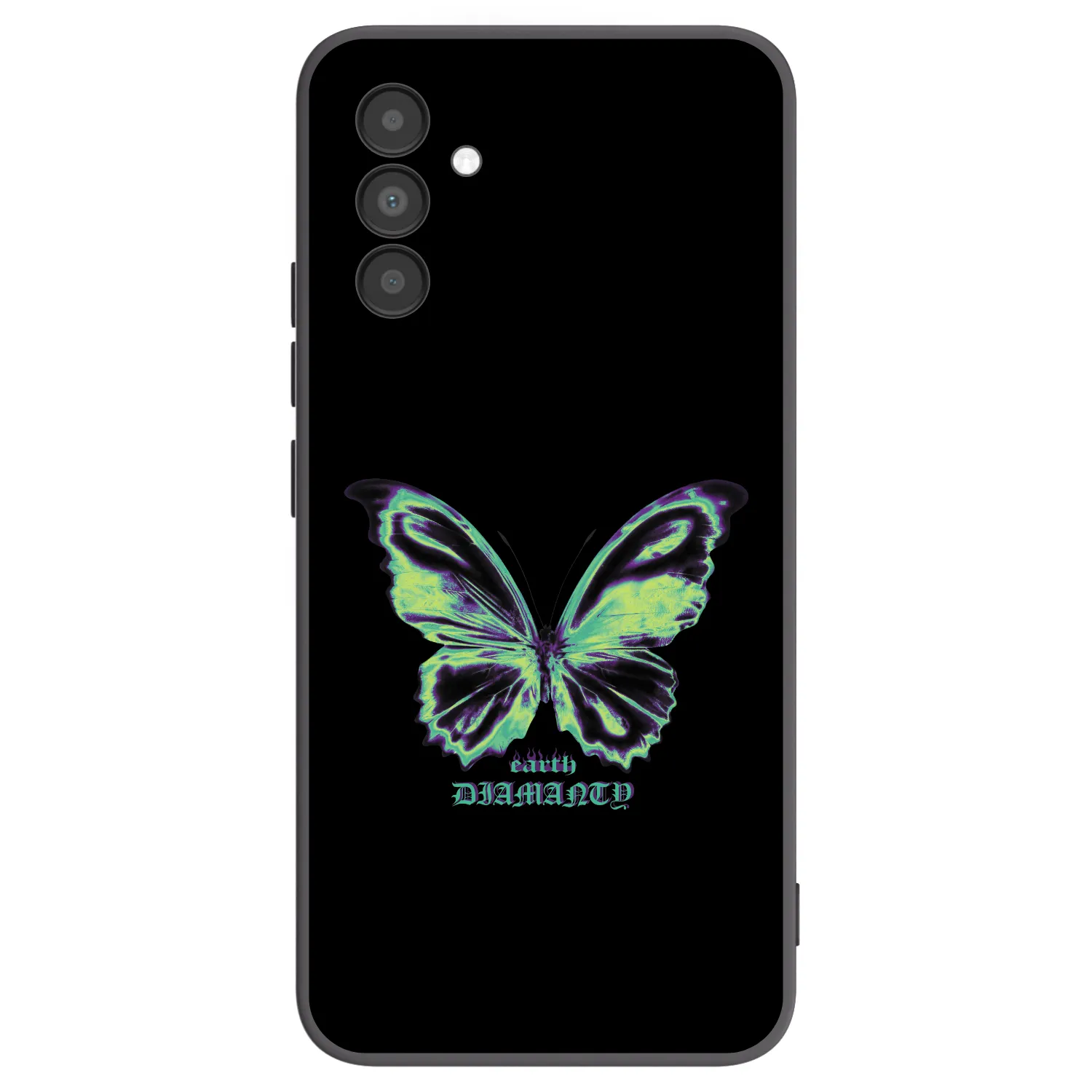 Picasee crna silikonska maskica za Samsung Galaxy A04s A047F - Diamanty Blue