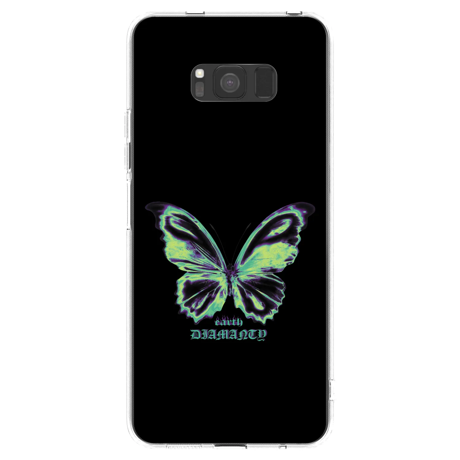 Picasee silikonska prozirna maskica za Samsung Galaxy S8 G950F - Diamanty Blue