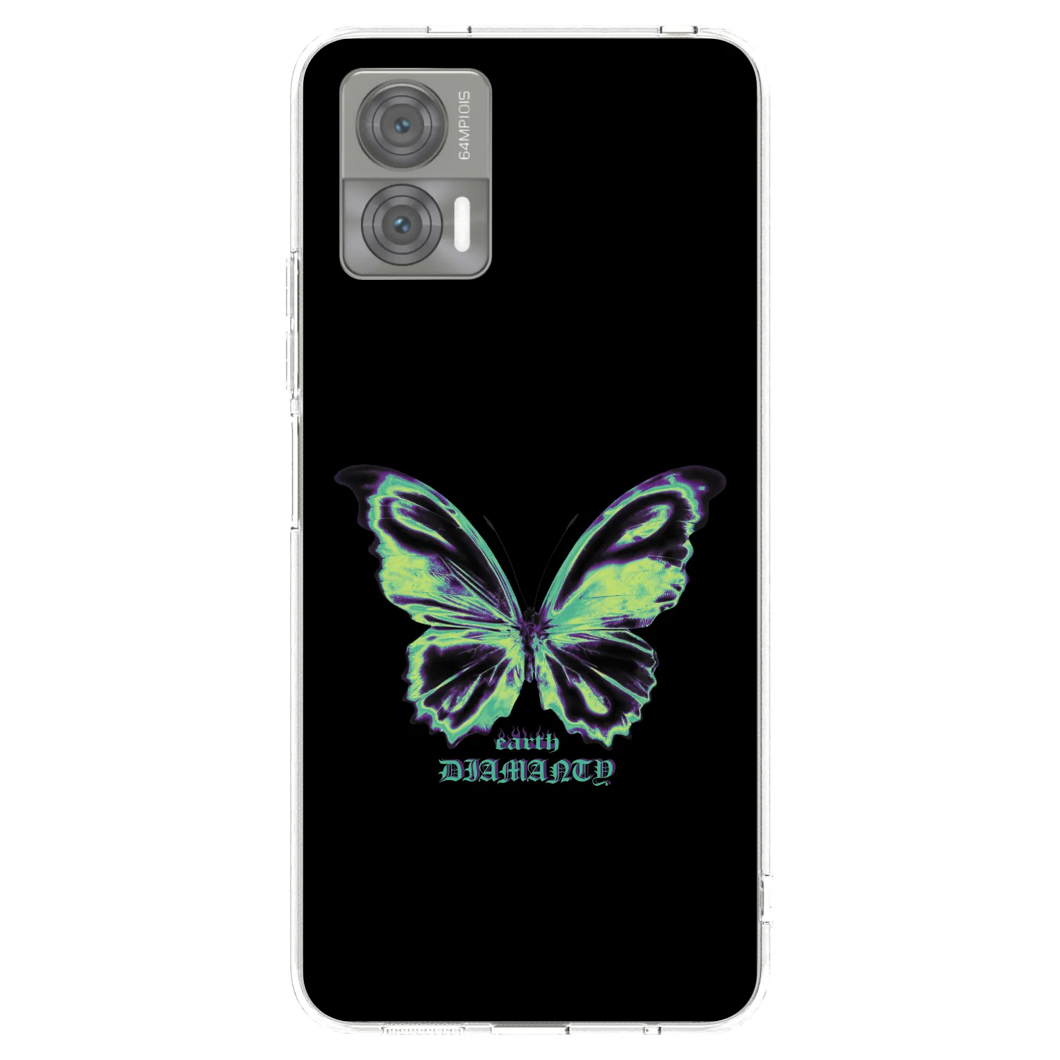 Picasee silikonska prozirna maskica za Motorola Edge 30 Neo - Diamanty Blue
