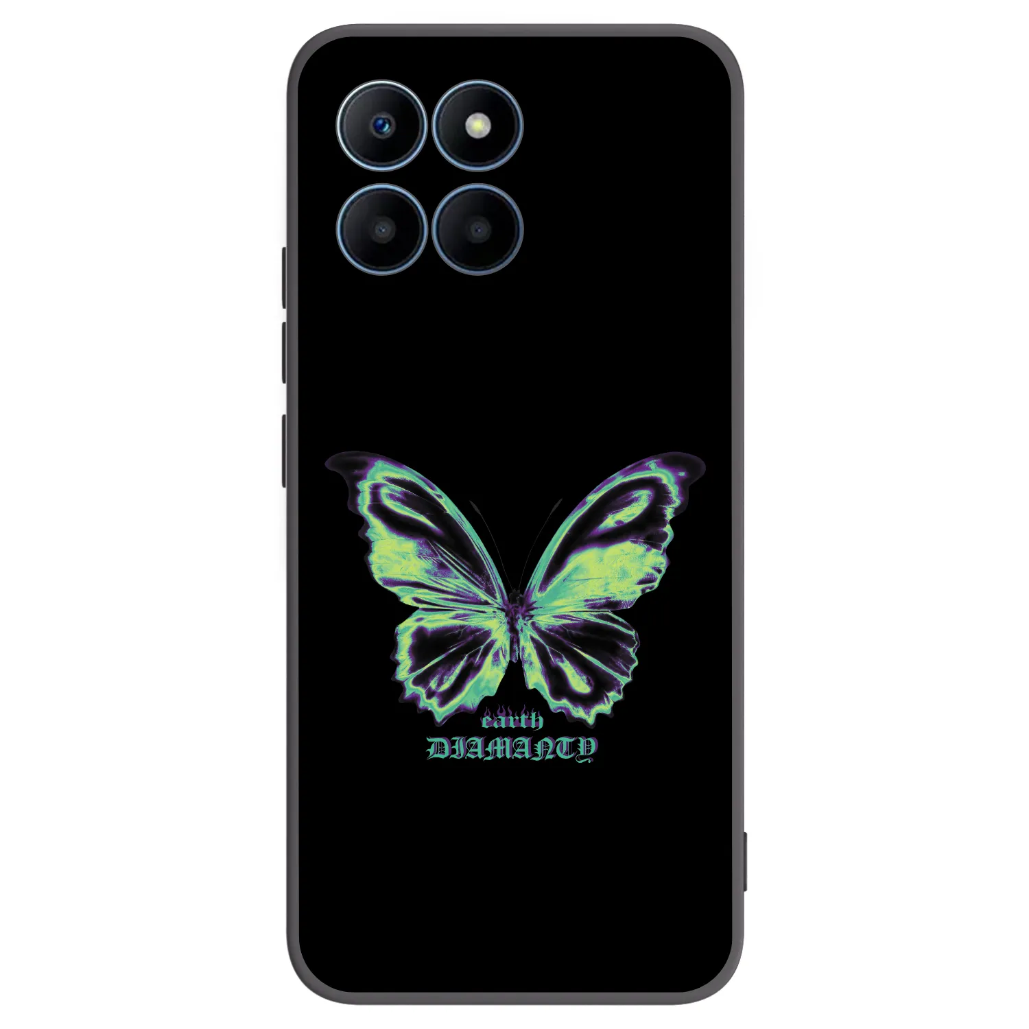 Picasee crna silikonska maskica za Honor 70 Lite - Diamanty Blue