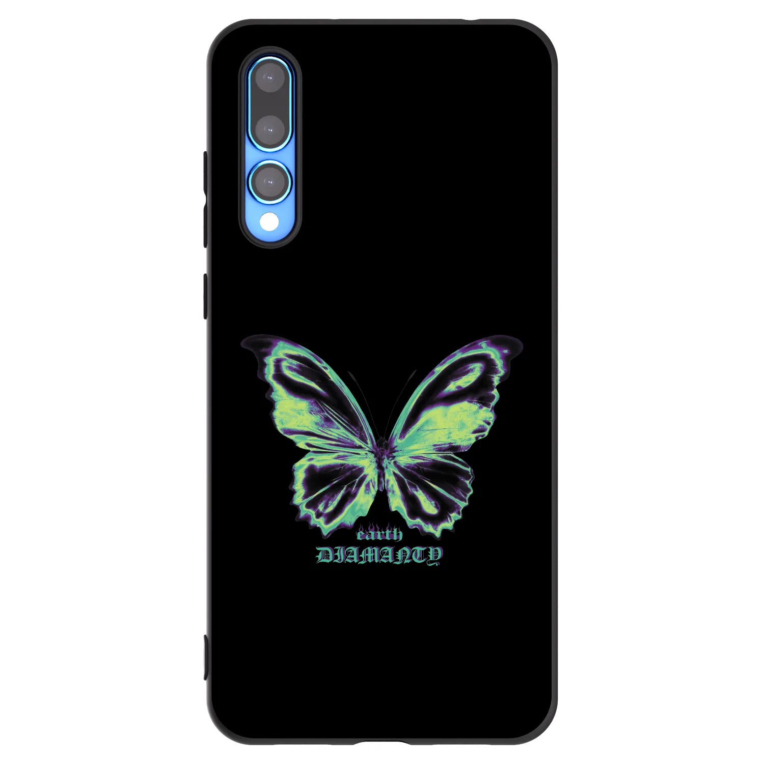 Picasee crna silikonska maskica za Huawei P20 Pro - Diamanty Blue