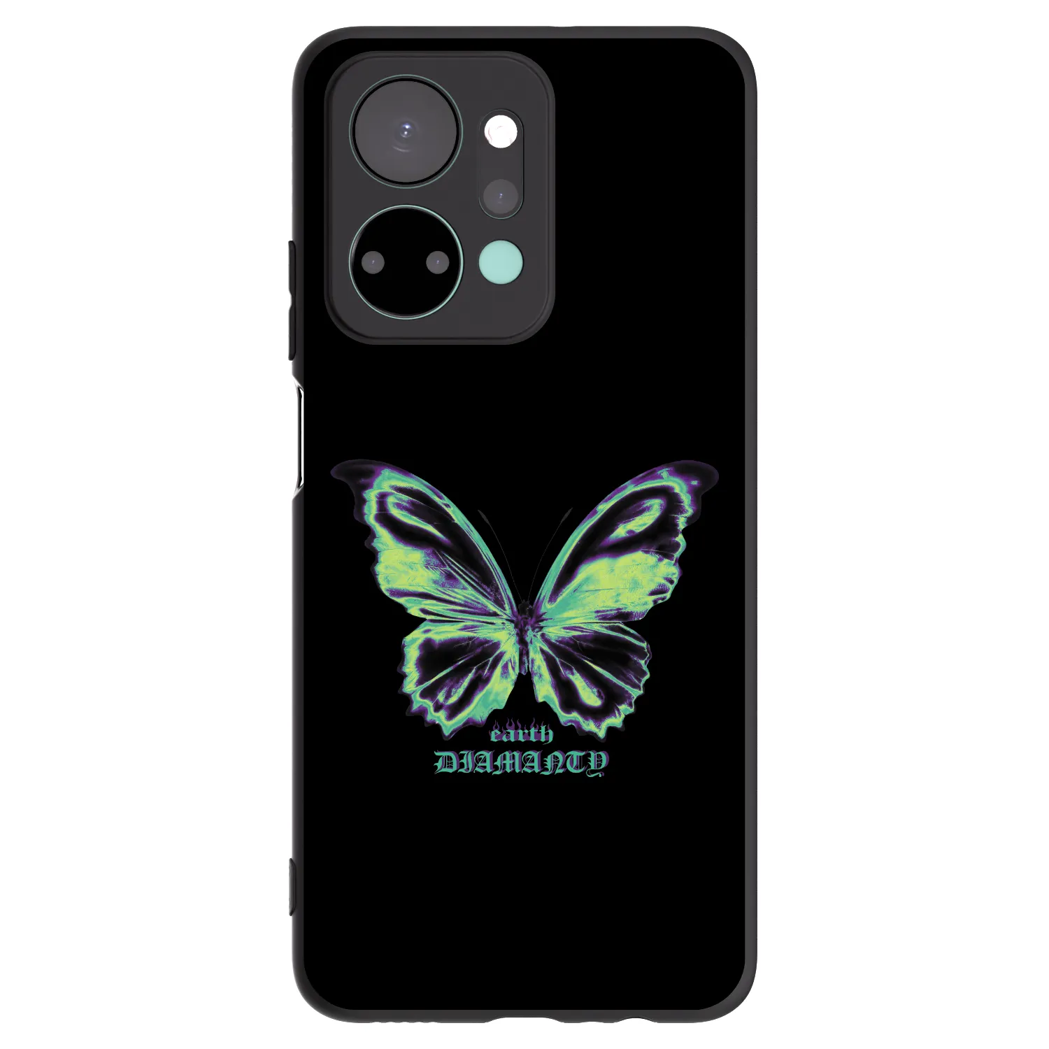 Picasee crna silikonska maskica za Honor X7a - Diamanty Blue
