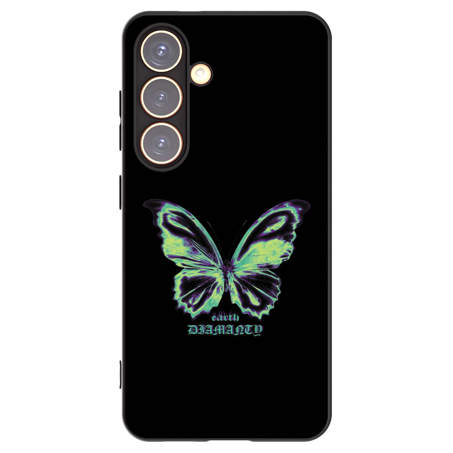 Picasee crna silikonska maskica za Samsung Galaxy S24 S921B 5G - Diamanty Blue