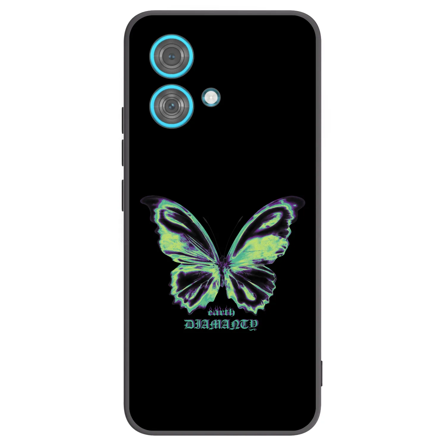 Picasee crna silikonska maskica za Motorola Edge 40 Neo - Diamanty Blue