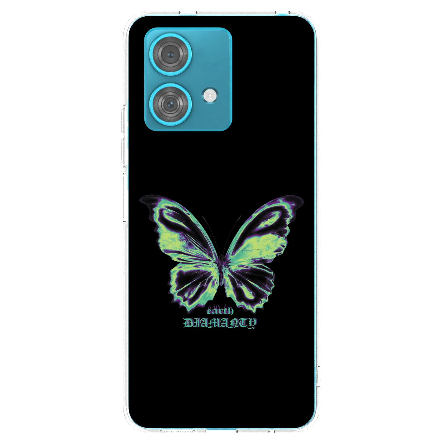 Picasee silikonska prozirna maskica za Motorola Edge 40 Neo - Diamanty Blue