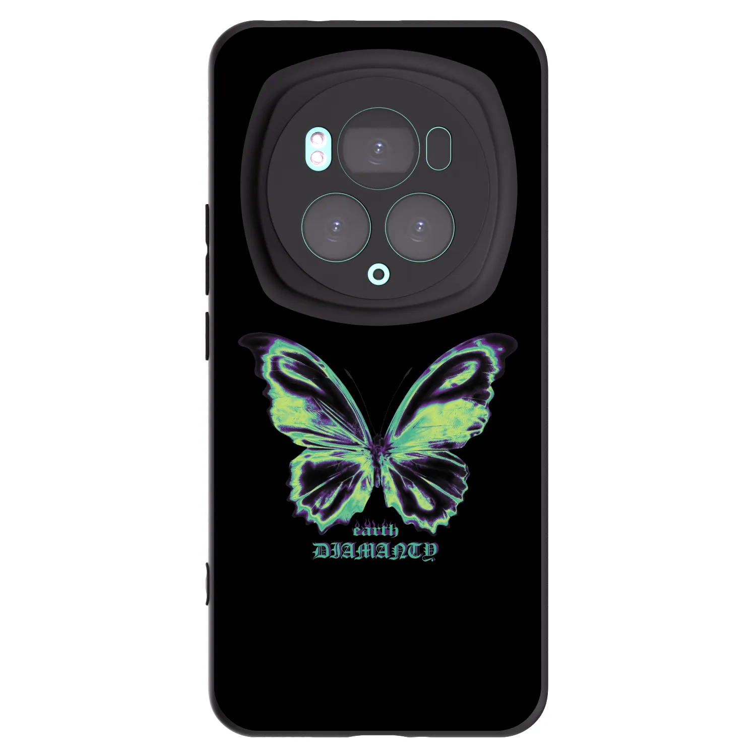 Picasee crna silikonska maskica za Honor Magic6 Pro - Diamanty Blue