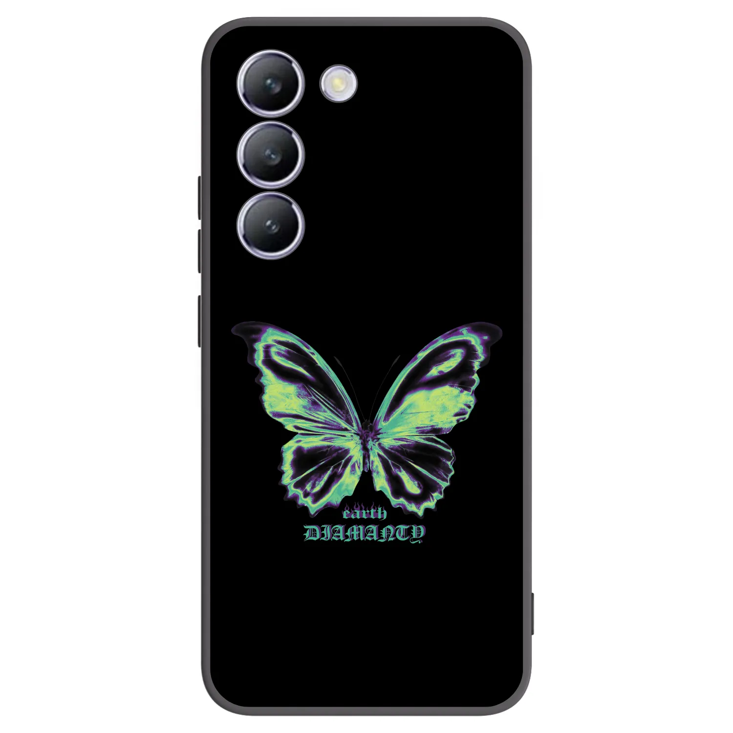 Picasee crna silikonska maskica za Vivo V40 SE 5G - Diamanty Blue