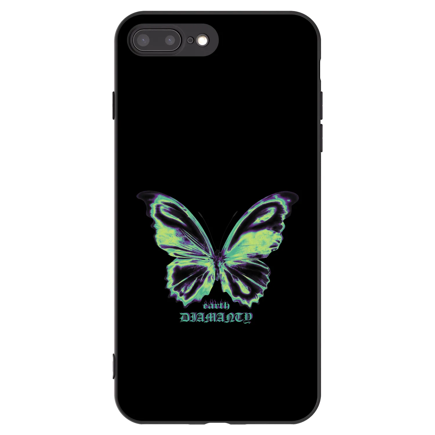 Picasee crna silikonska maskica za Apple iPhone 7 Plus - Diamanty Blue