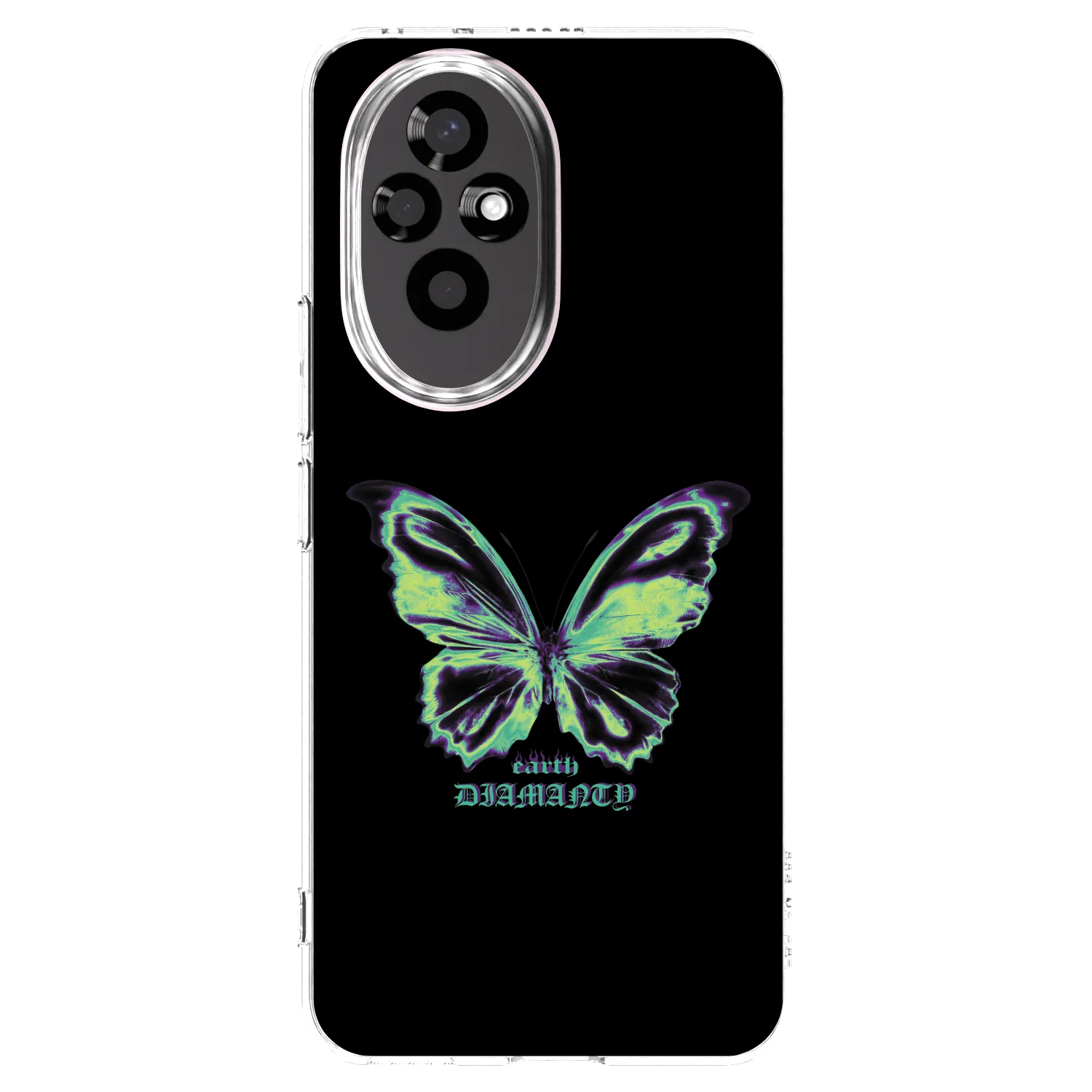 Picasee silikonska prozirna maskica za Honor 200 Pro 5G - Diamanty Blue