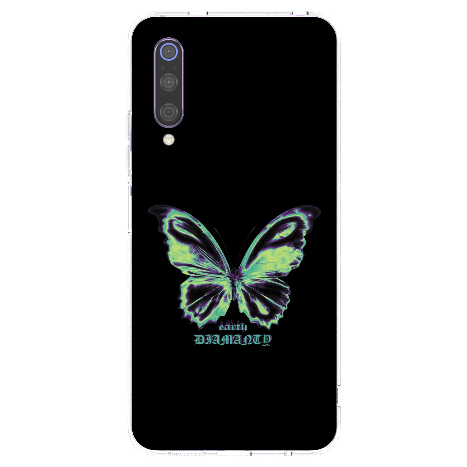 Picasee silikonska prozirna maskica za Xiaomi Mi 9 - Diamanty Blue