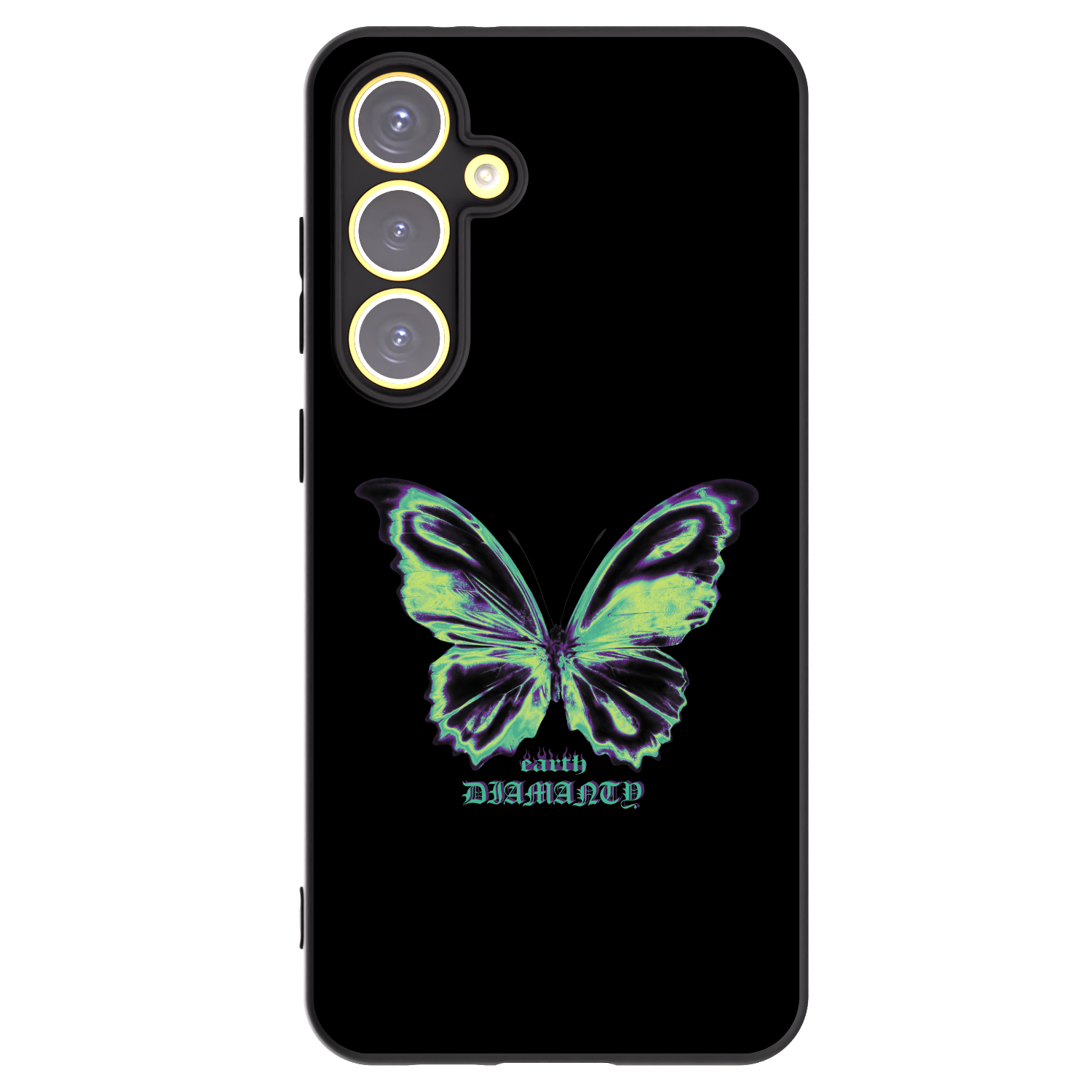 Picasee crna silikonska maskica za Samsung Galaxy S24 FE S721B - Diamanty Blue