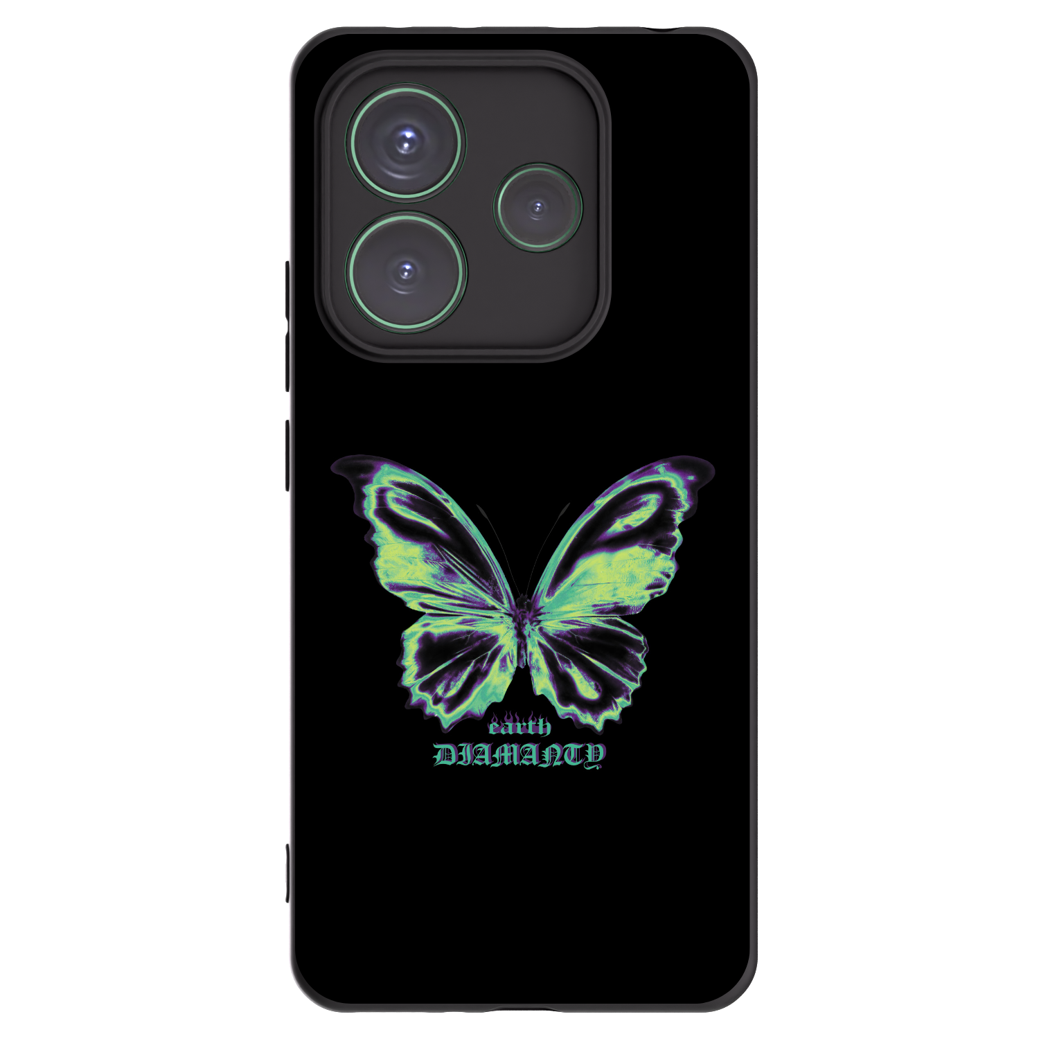 Picasee crna silikonska maskica za Xiaomi Redmi Note 14 5G - Diamanty Blue