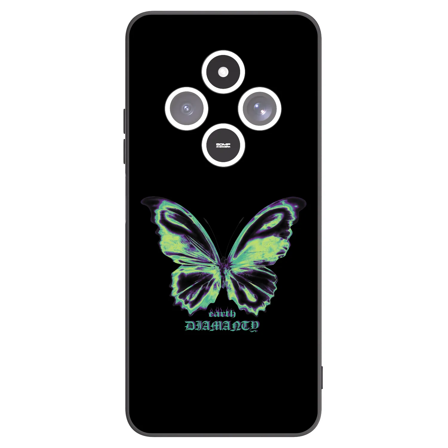 Picasee crna silikonska maskica za Xiaomi Redmi 14C - Diamanty Blue