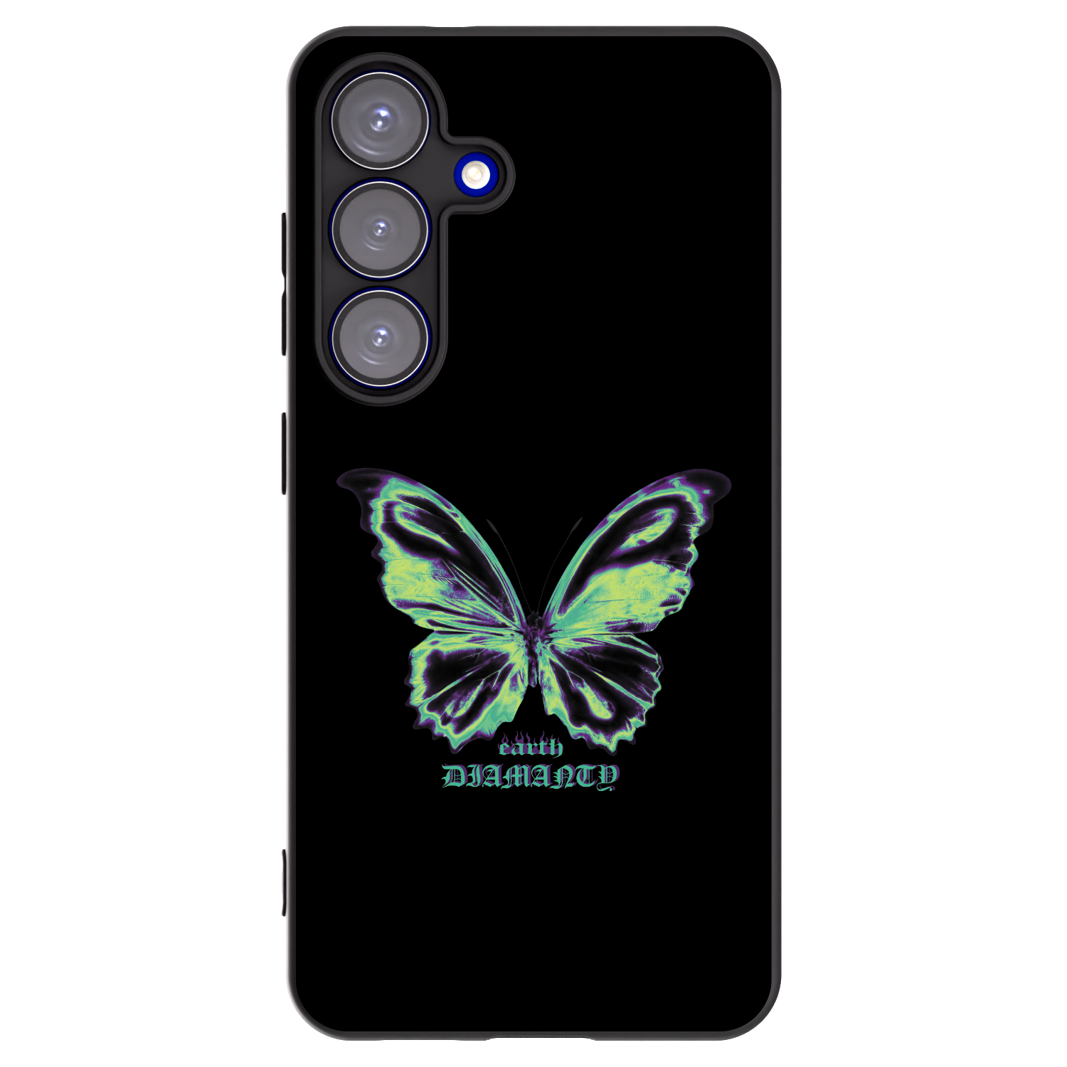 Picasee crna silikonska maskica za Samsung Galaxy S25 5G - Diamanty Blue