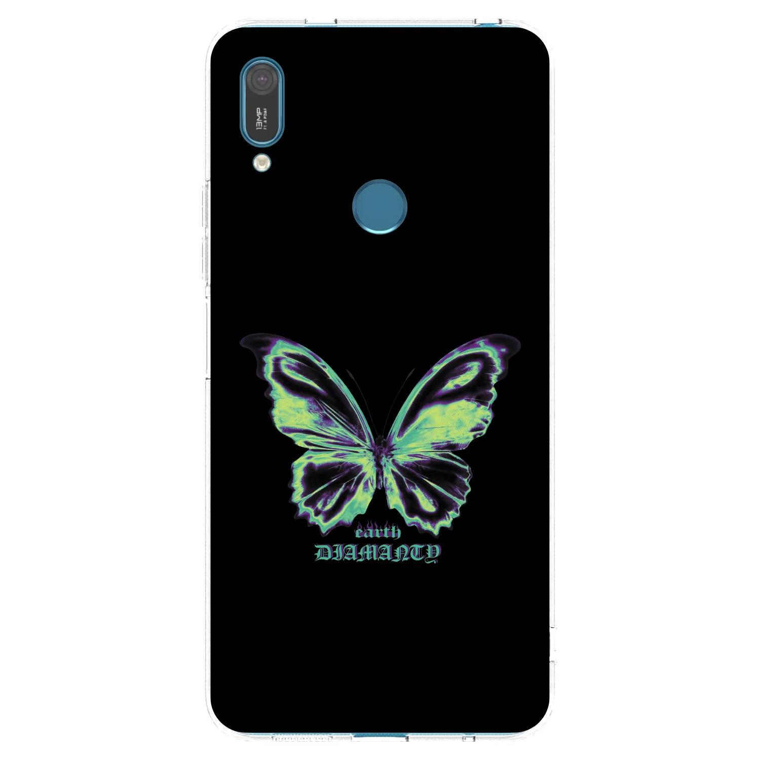 Picasee silikonska prozirna maskica za Huawei Y7 2019 - Diamanty Blue