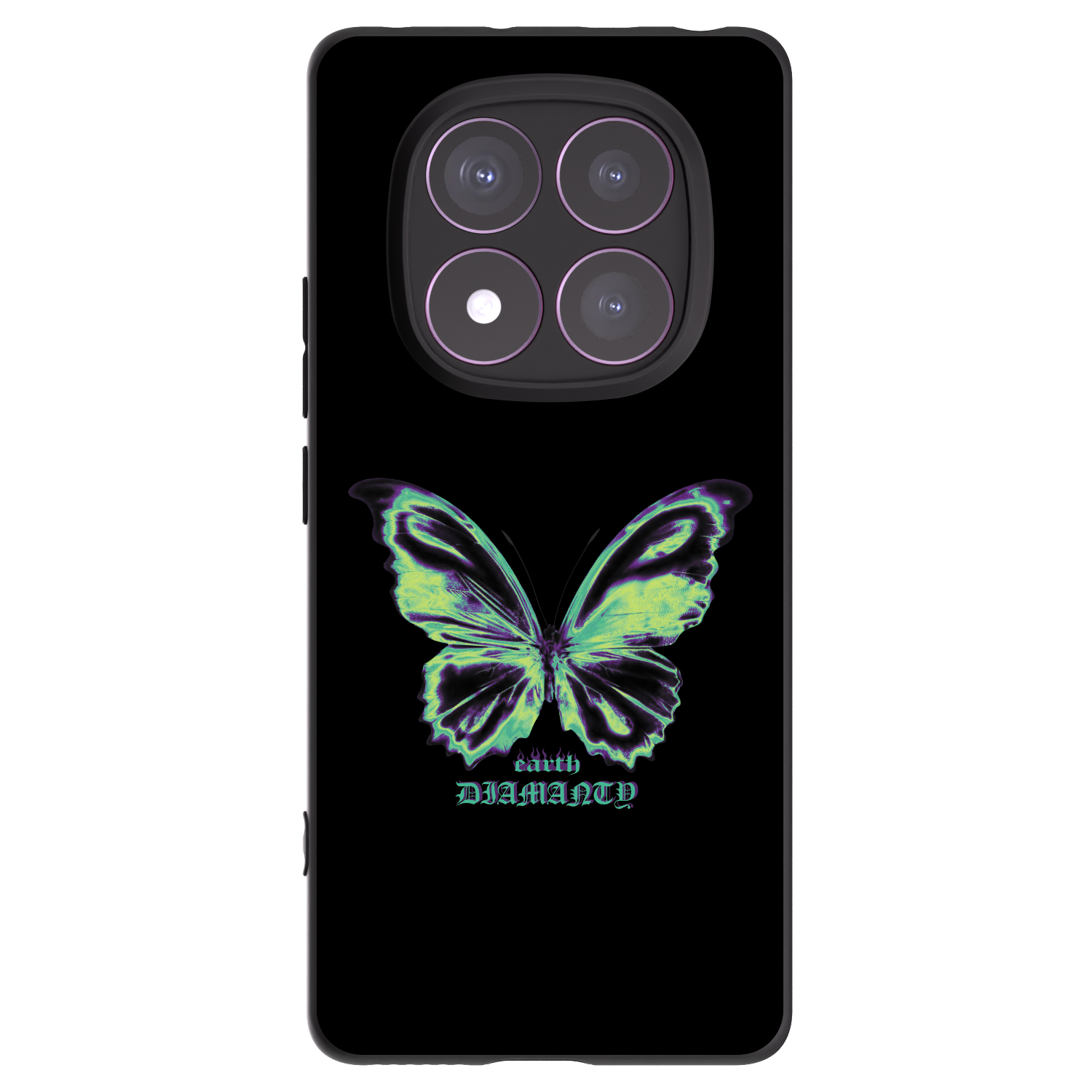 Picasee crna silikonska maskica za Xiaomi Redmi Note 14 Pro 4G - Diamanty Blue
