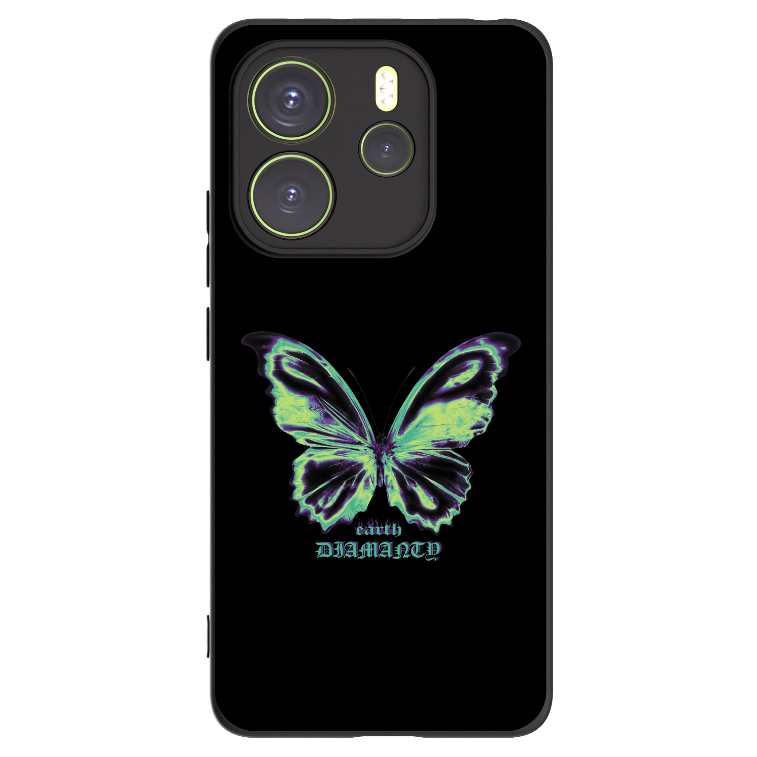 Picasee crna silikonska maskica za Xiaomi Redmi Note 14 4G - Diamanty Blue